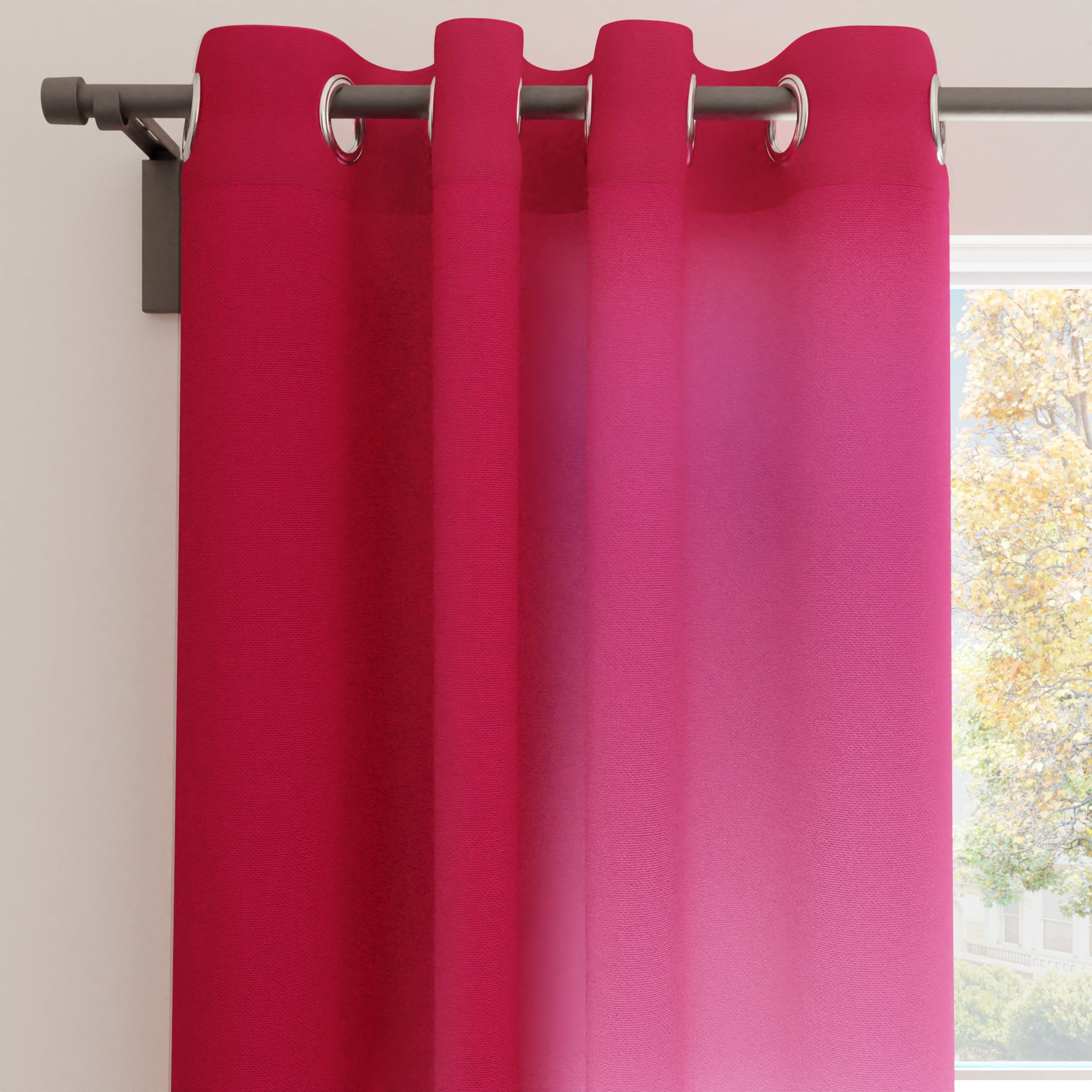 Canvas Hot Pink Curtain (Pack of 1)