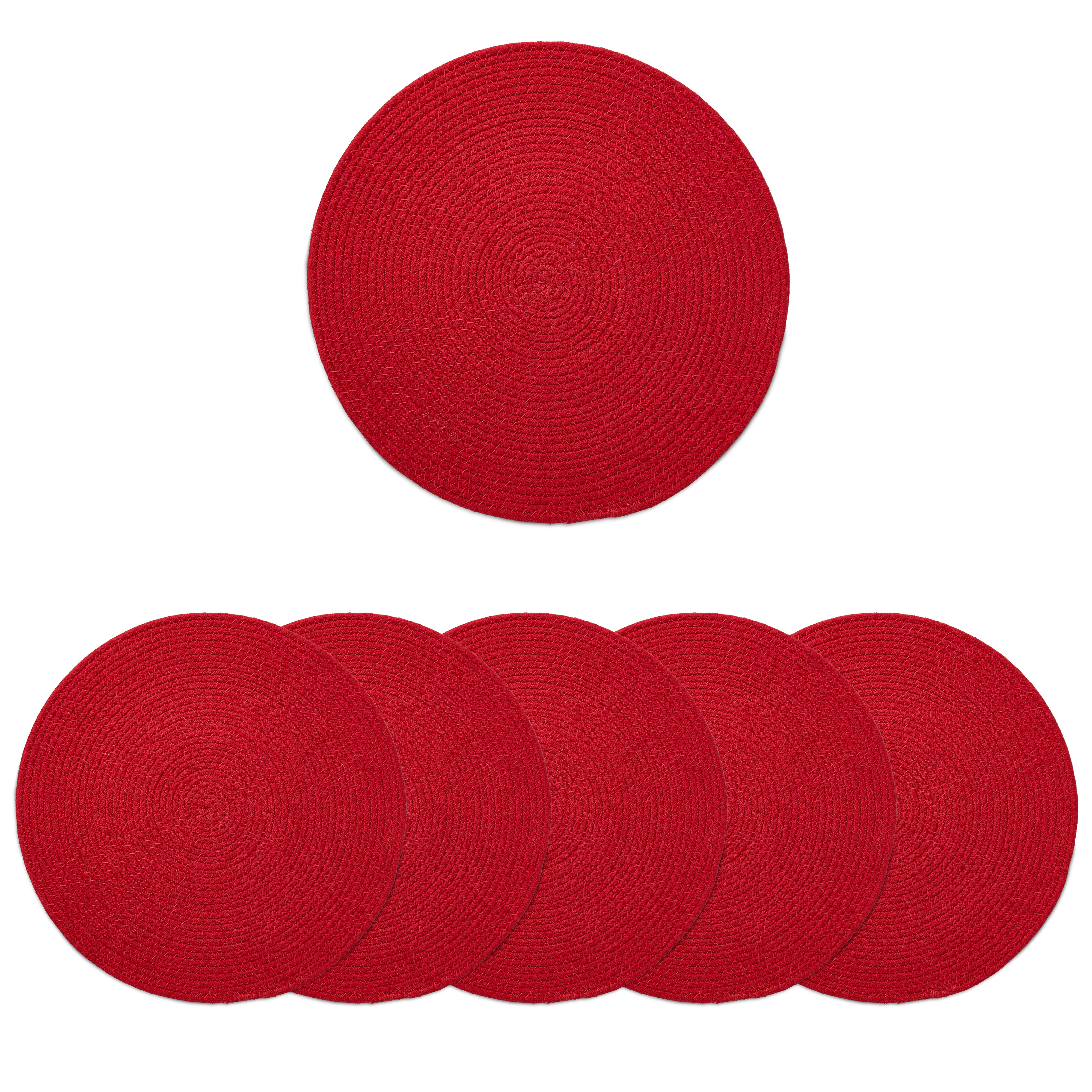 Cotton Red Placemat (Pack of 6)