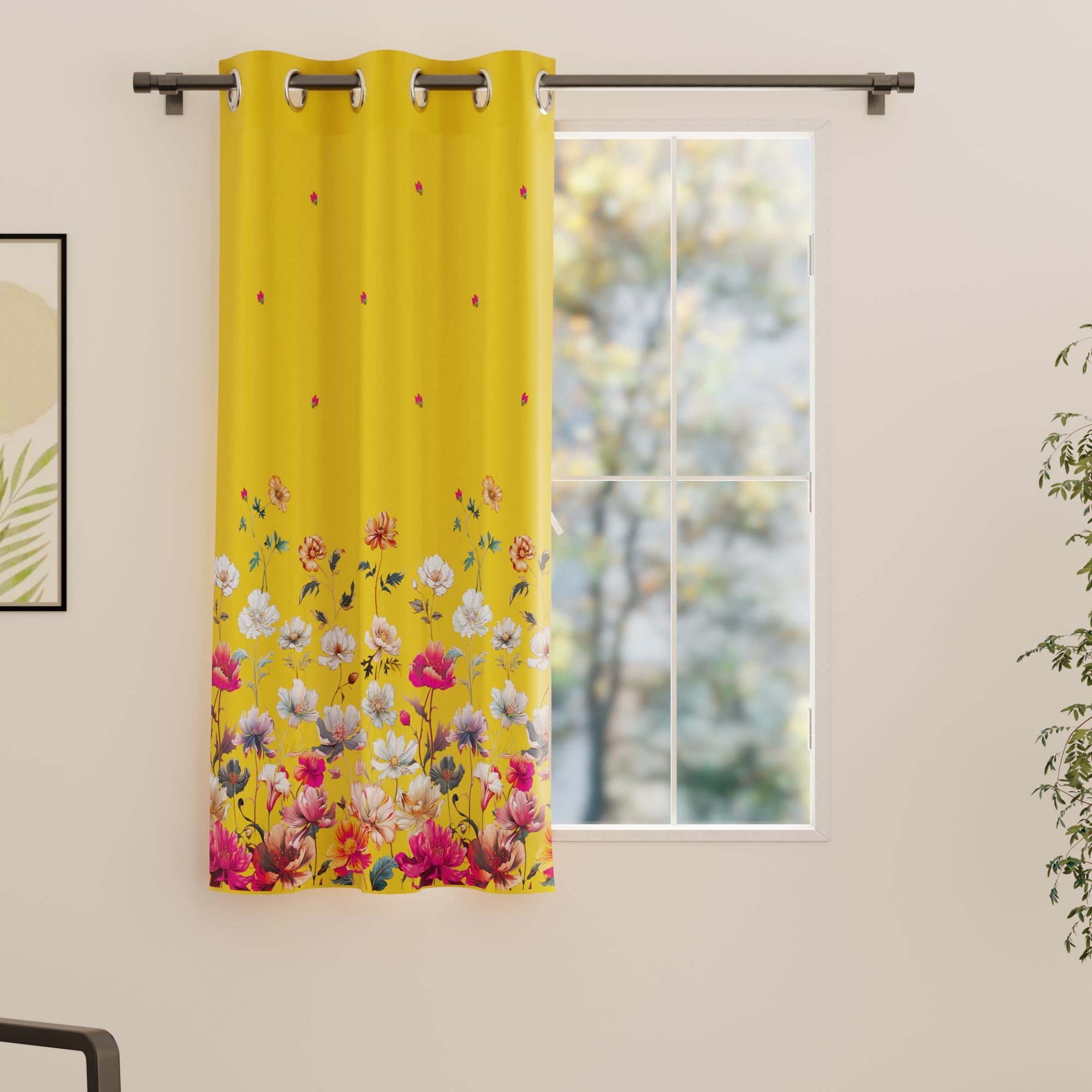 Blackout J2 Yellow Curtain (Pack of 1)