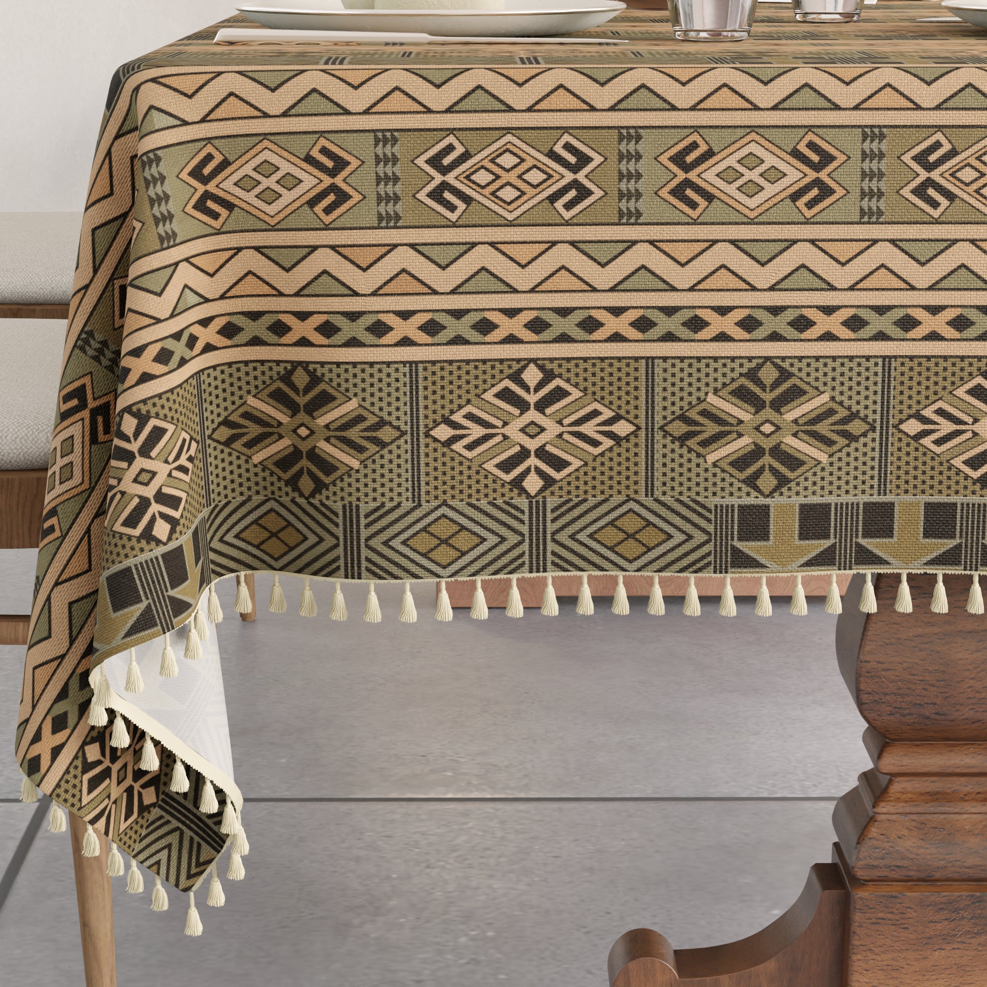 Cotton Canvas African Table Cloth (Pack of 1)