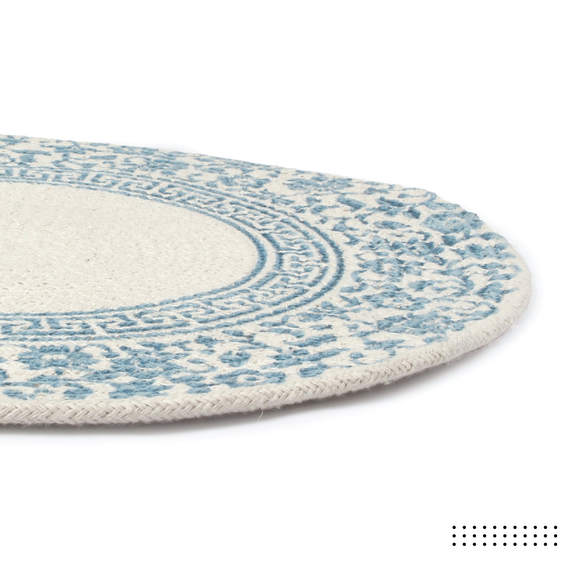 Cotton Printed Light Blue Placemat (Pack of 4)