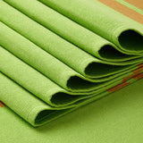 Cotton Ladder Green Table Runner+Placemat (Pack of 7)