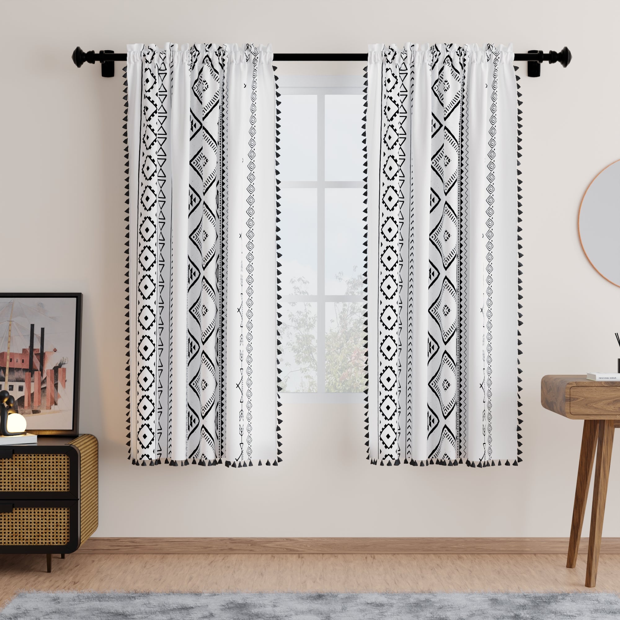 Polyester Boho Panel Curtain (Pack of 2)