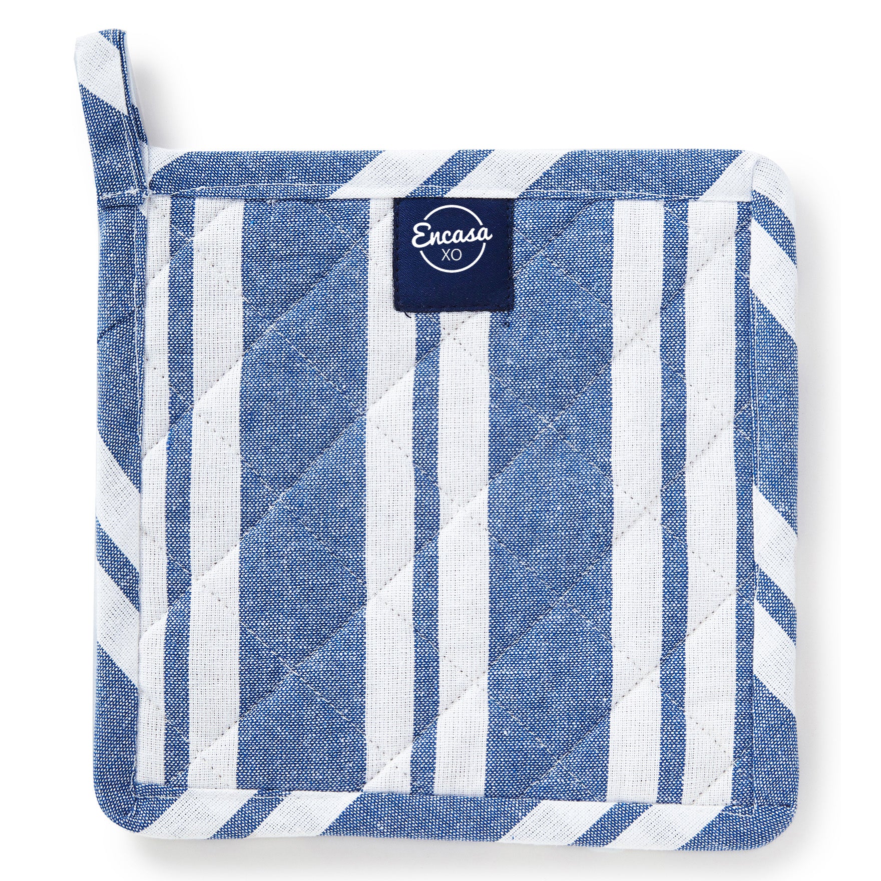 Cotton Franca Blue Stripes Pot Holders (Pack of 2)