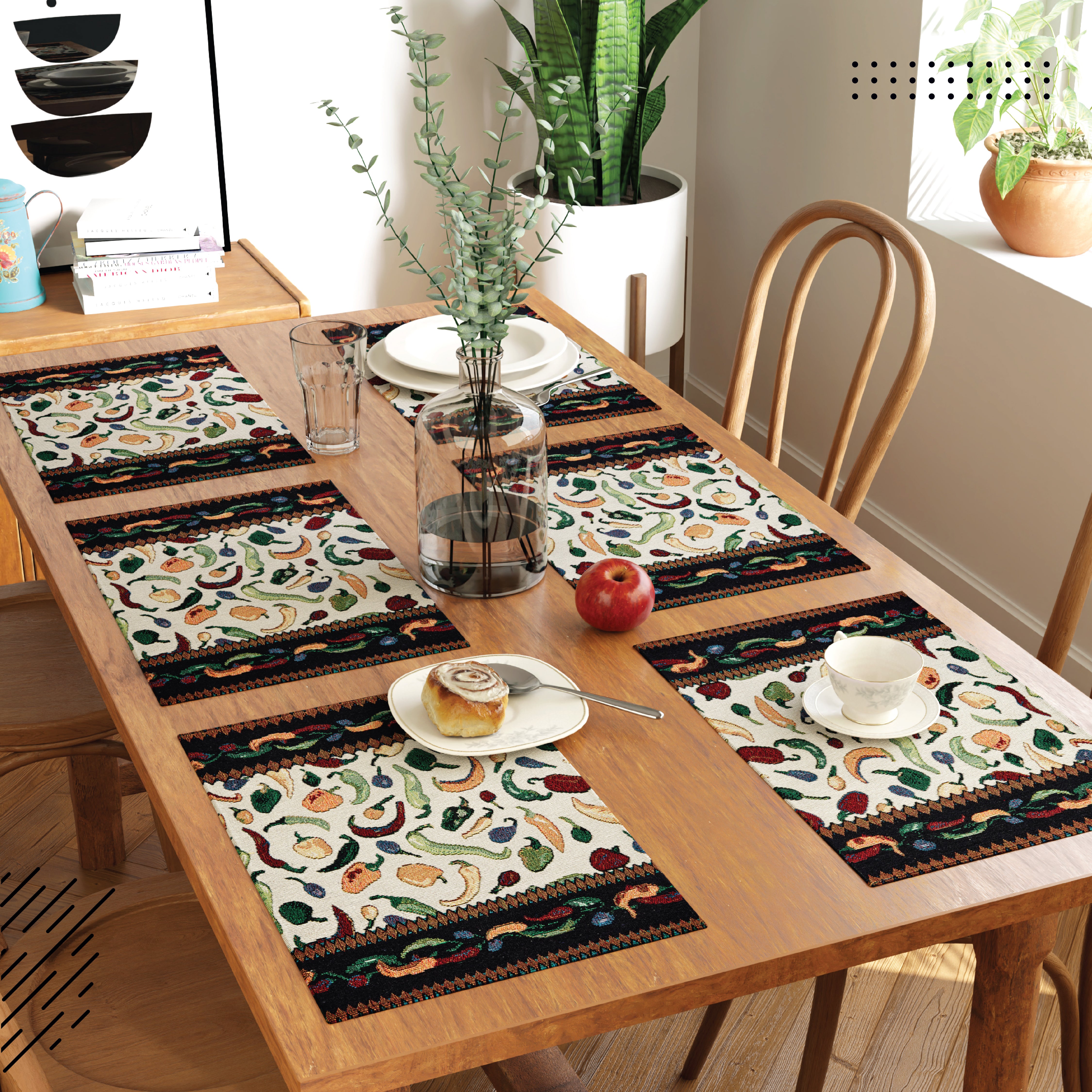 Cotton Chilies Placemat (Pack of 6)