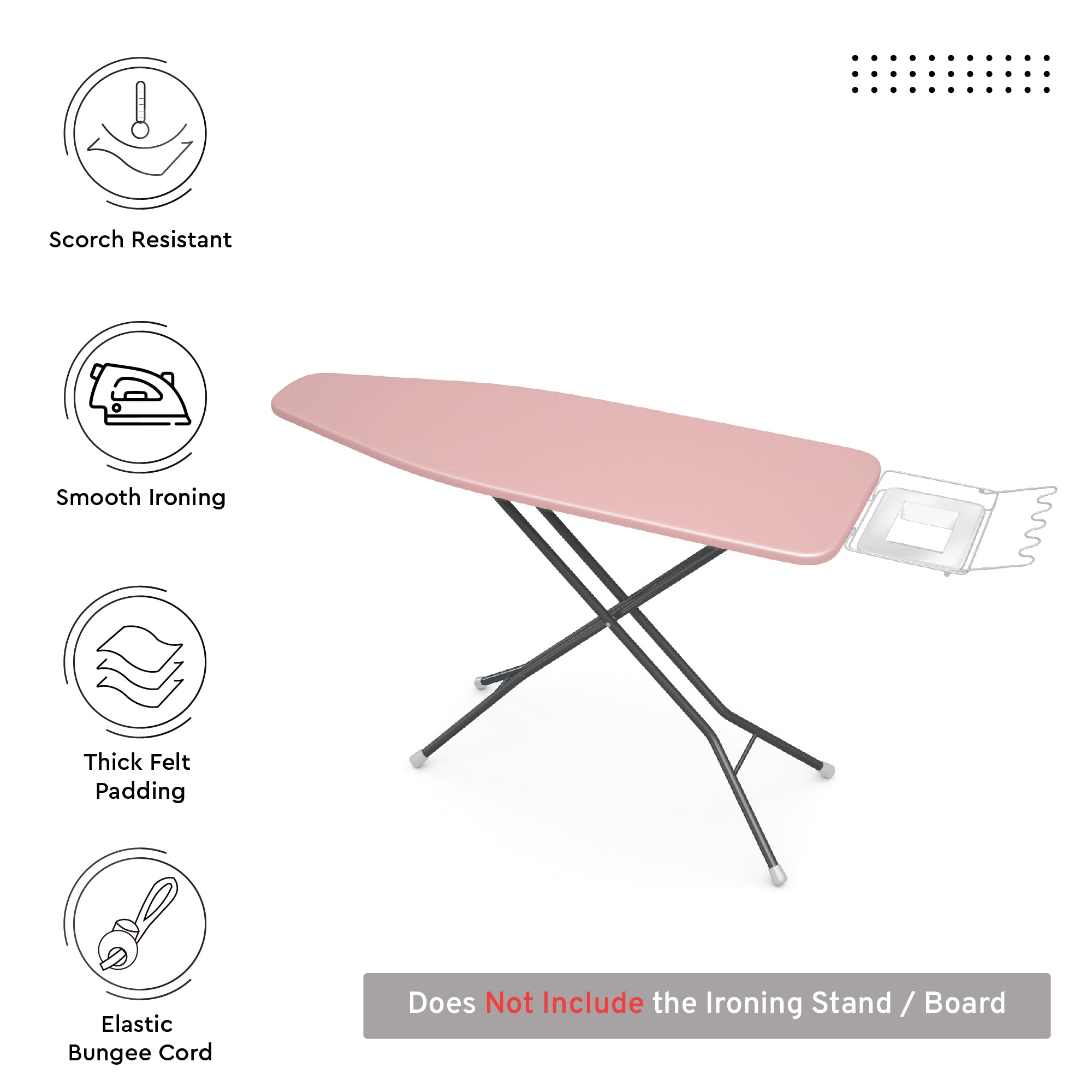 Canvas Mauve Ironing Board Cover
