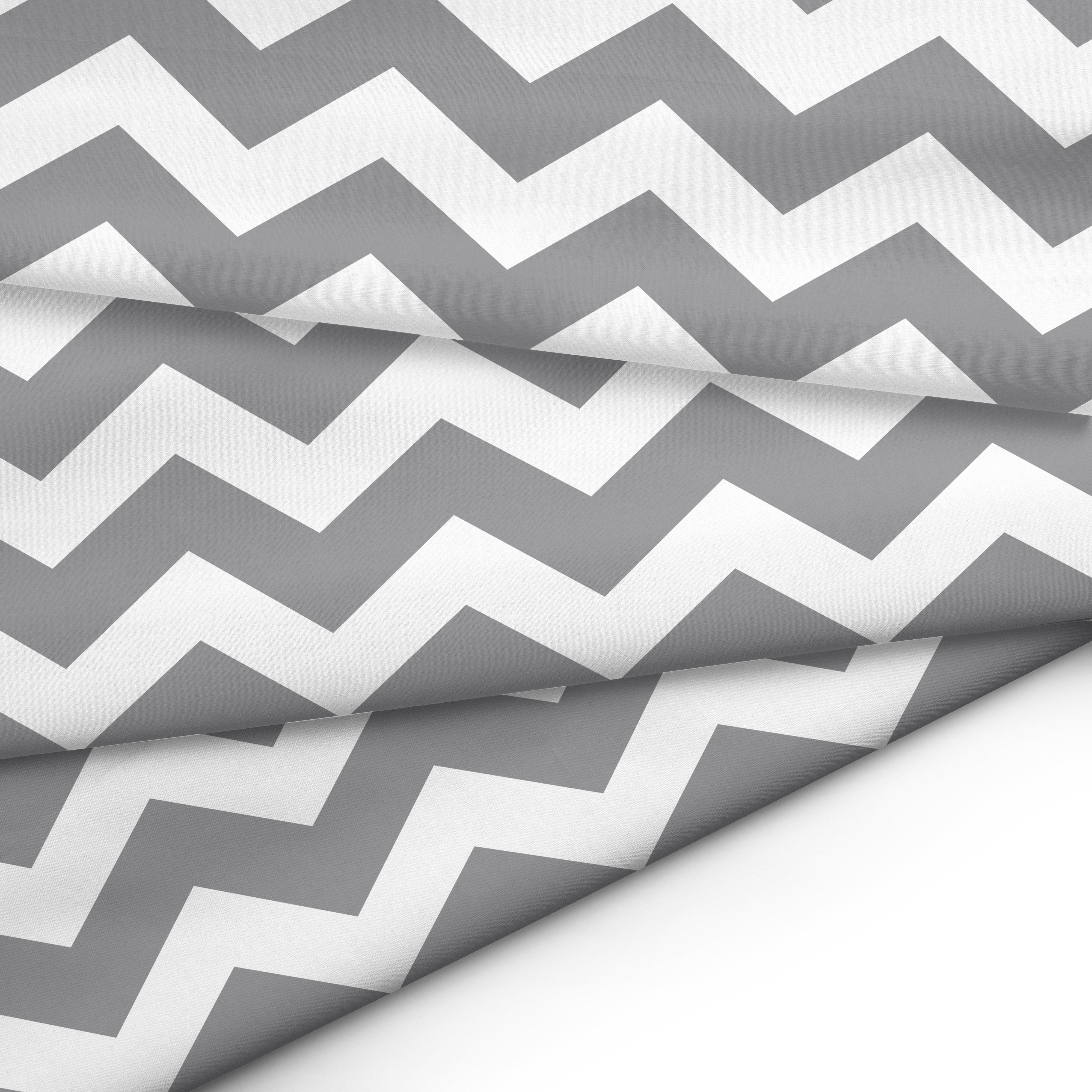 20s Sheeting Zig Zag Grey Fabric (1 Meter)