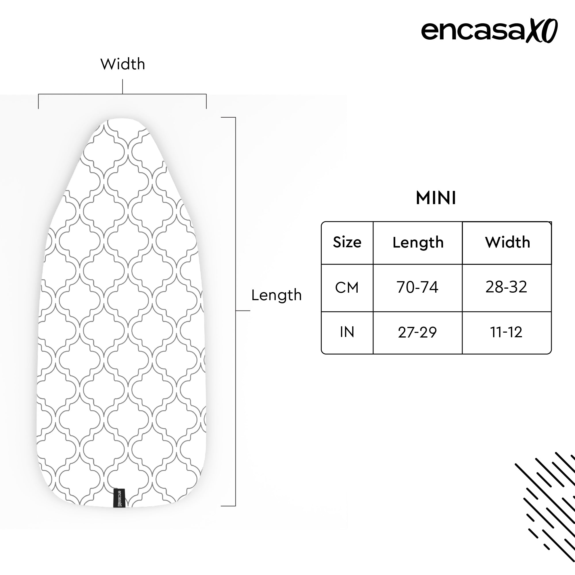 White Tiles Ironing Board Cover