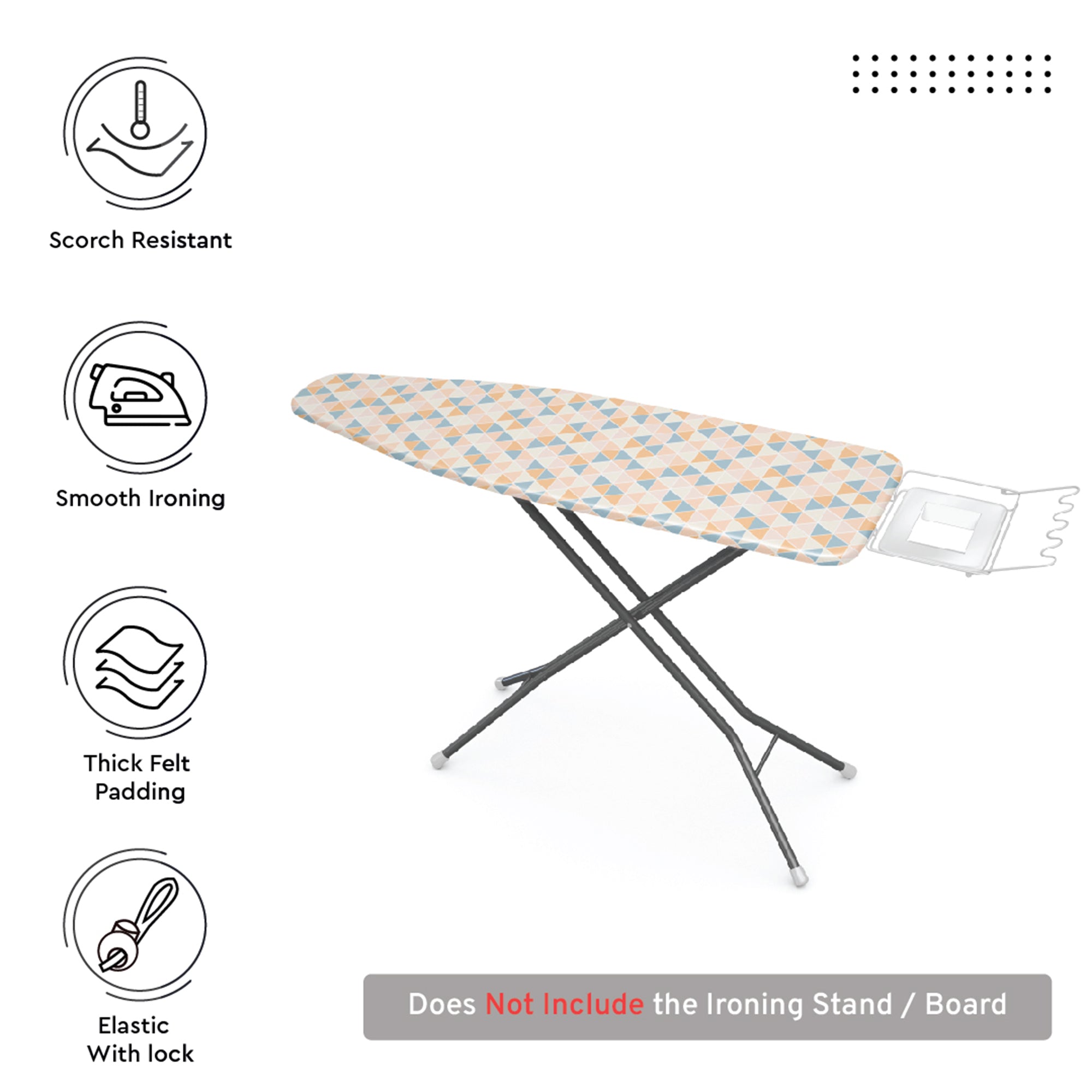 20s Cotton Twill Triangles Ironing Board Cover (Pack of 1)