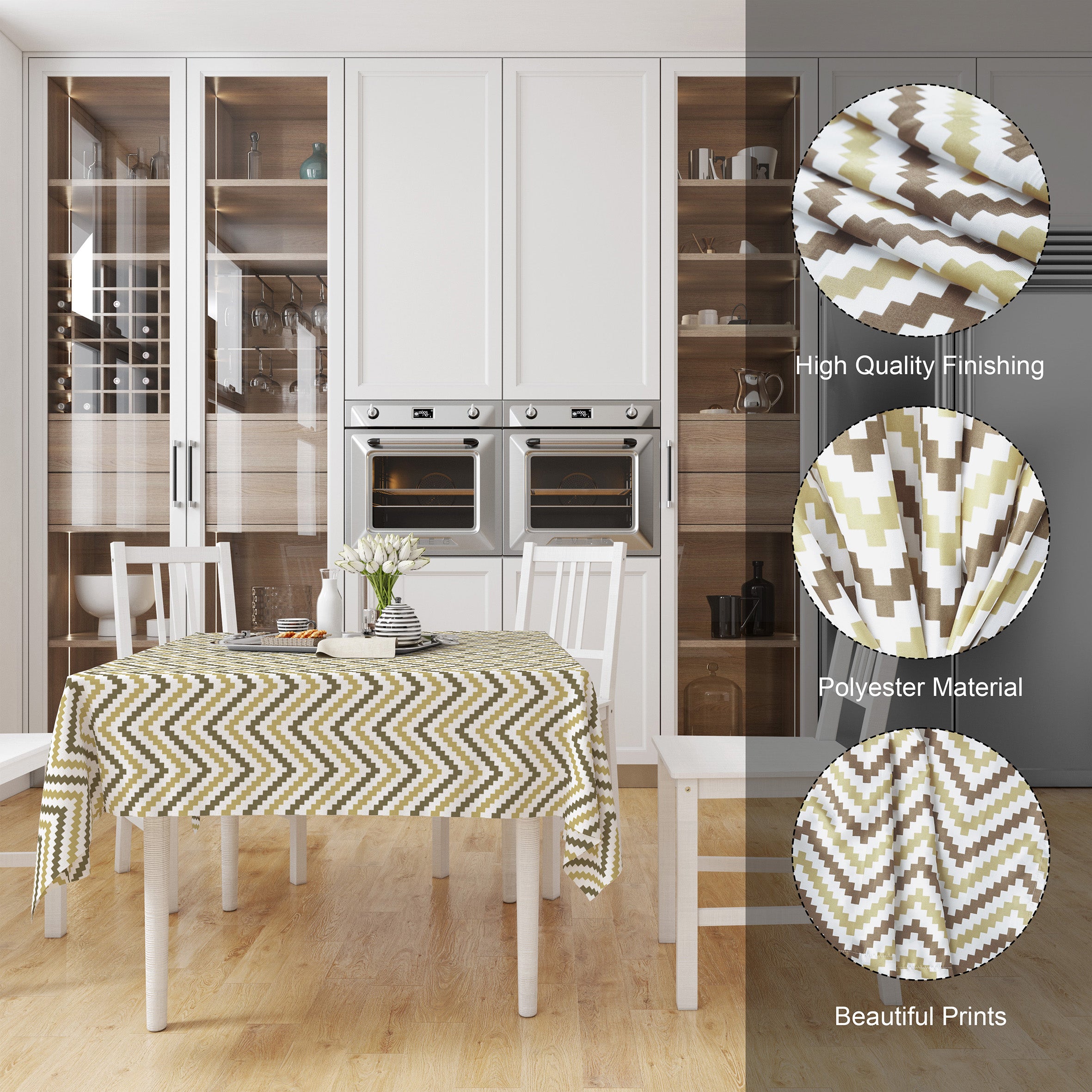 Polyester Chevron Table Cloth (Pack of 1)