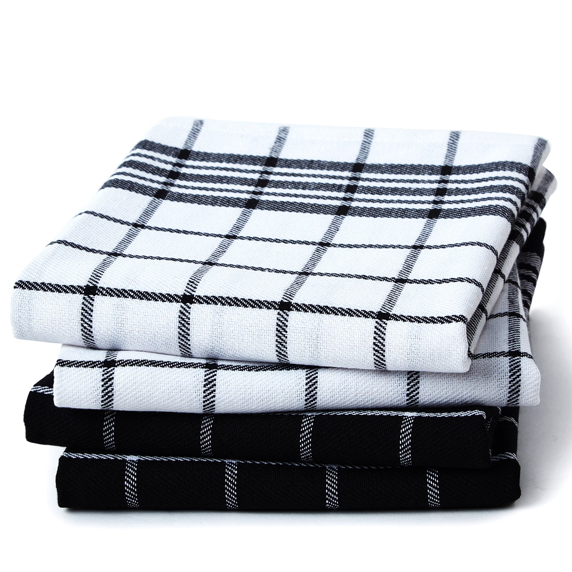 Cotton Black Non-terry Kitchen Towel (Pack of 4)