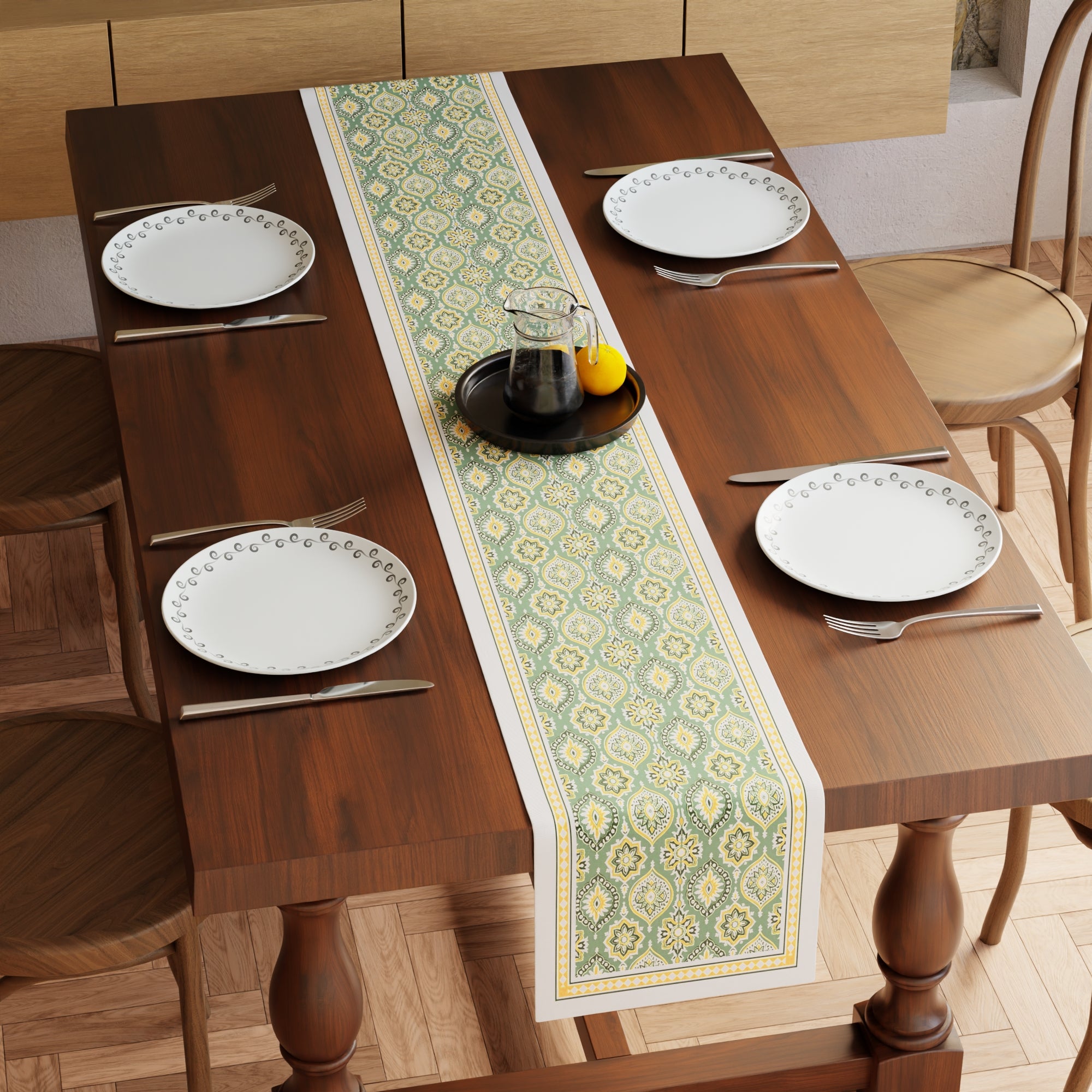 Cotton Sage-03 Table Runner (Pack of 1)