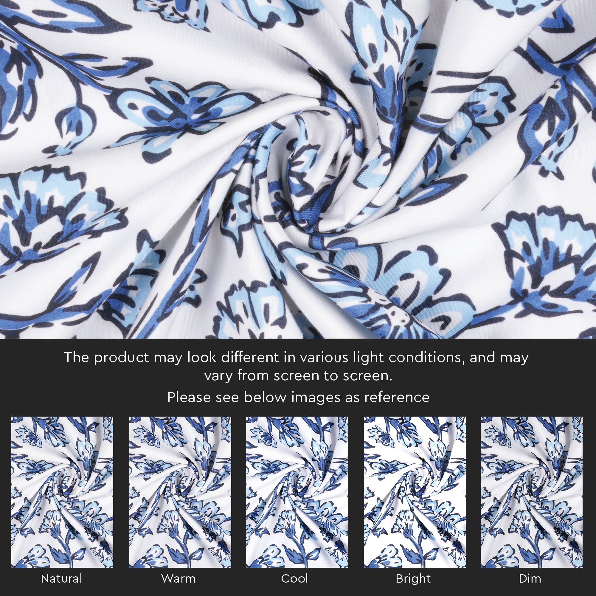 Spun Polyester Indigo Table Cloth (Pack of 1)