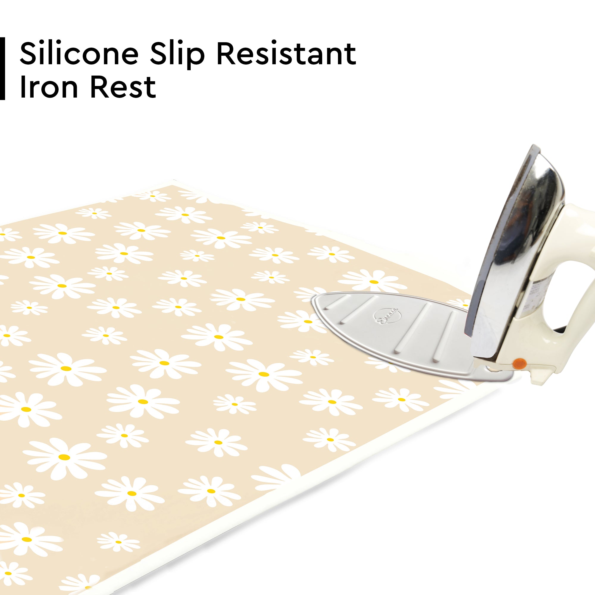 20s Sheeting Daisy Beige Ironing Mat (Pack of 1)