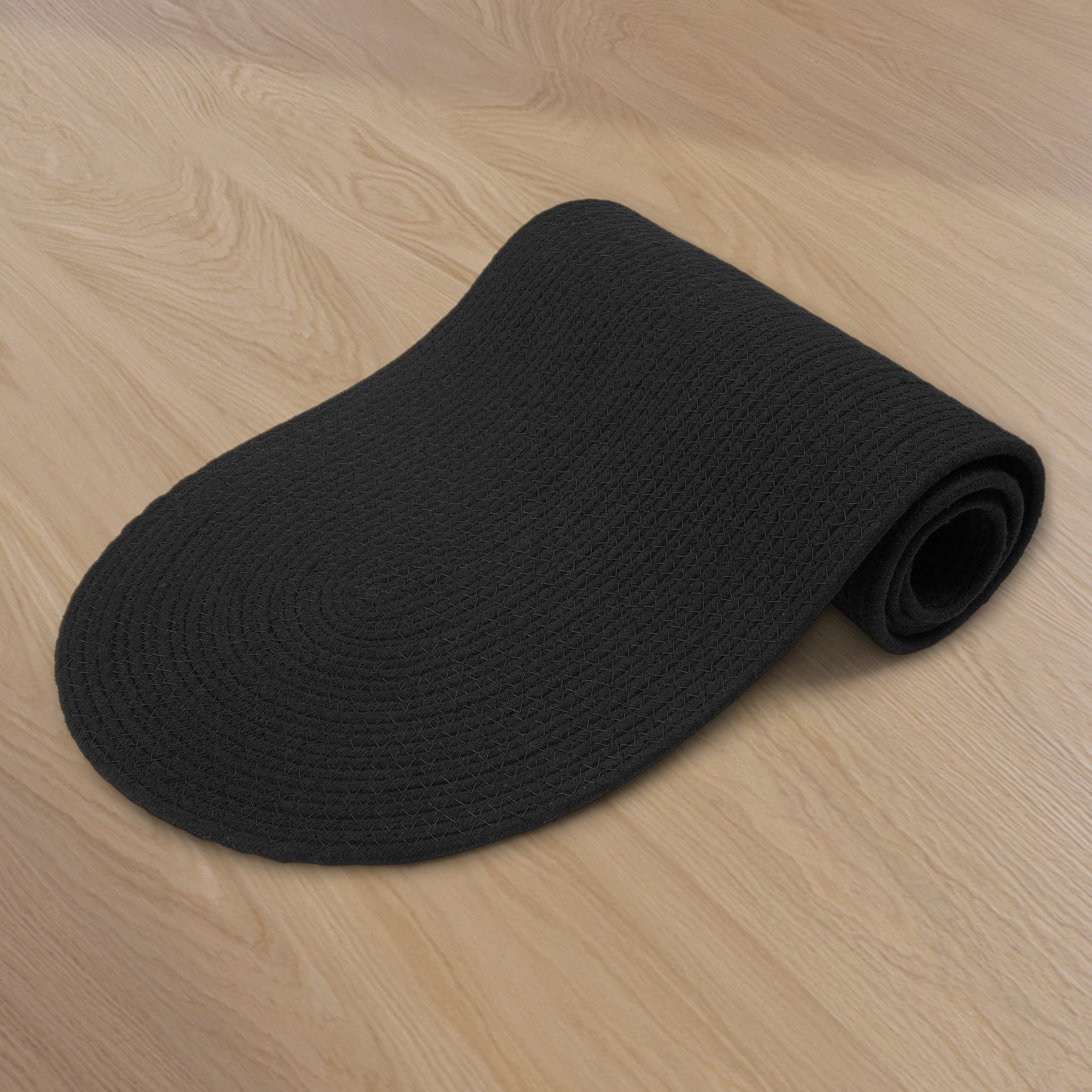 Cotton Black Table Runner (Pack of 1)