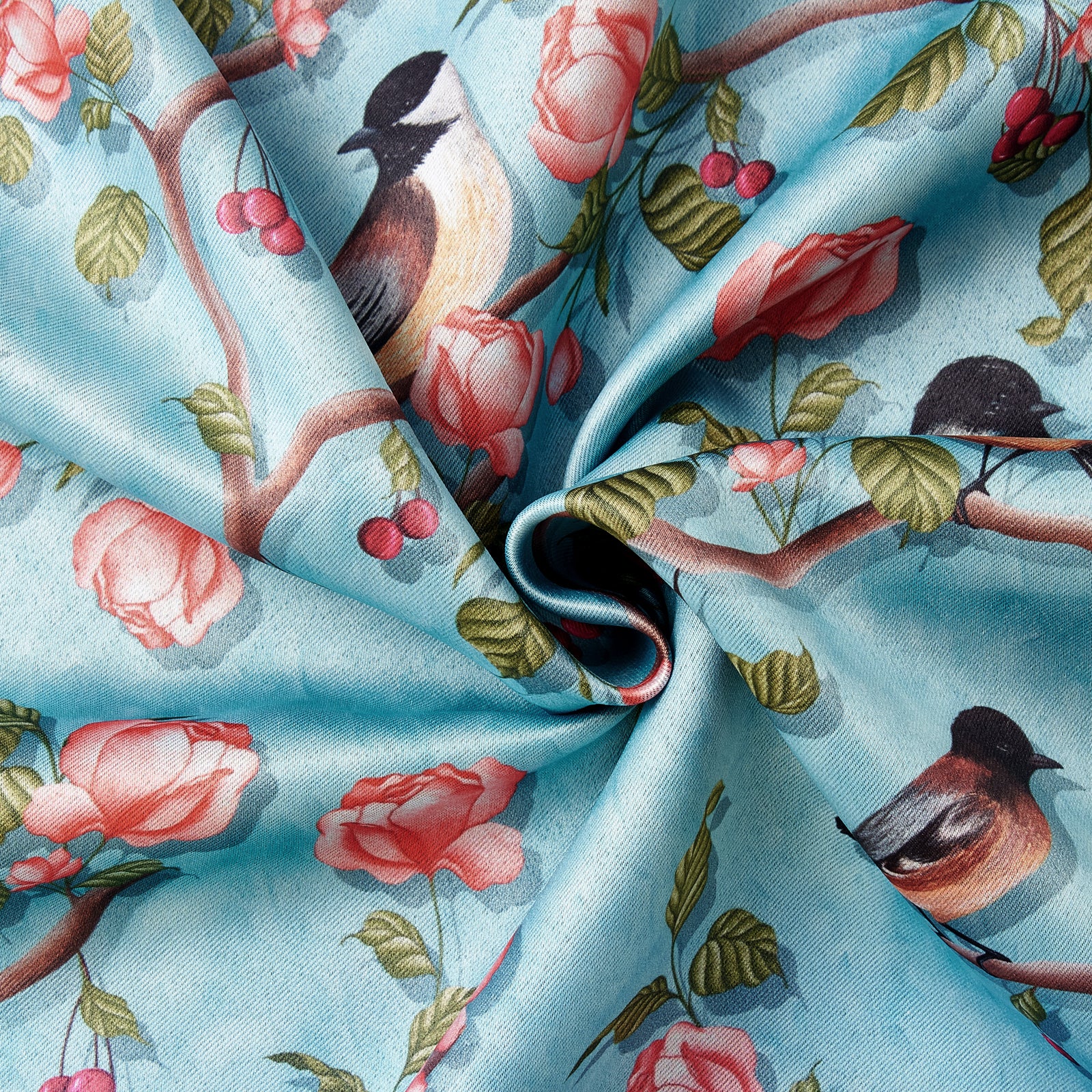 Blackout Polyester Fabric - by The Meter - 100 x 117 cm - Floral Digital Print - Blocks Light, Sound & Heat - Perfect for Blackout Blinds, Door Curtains, Window