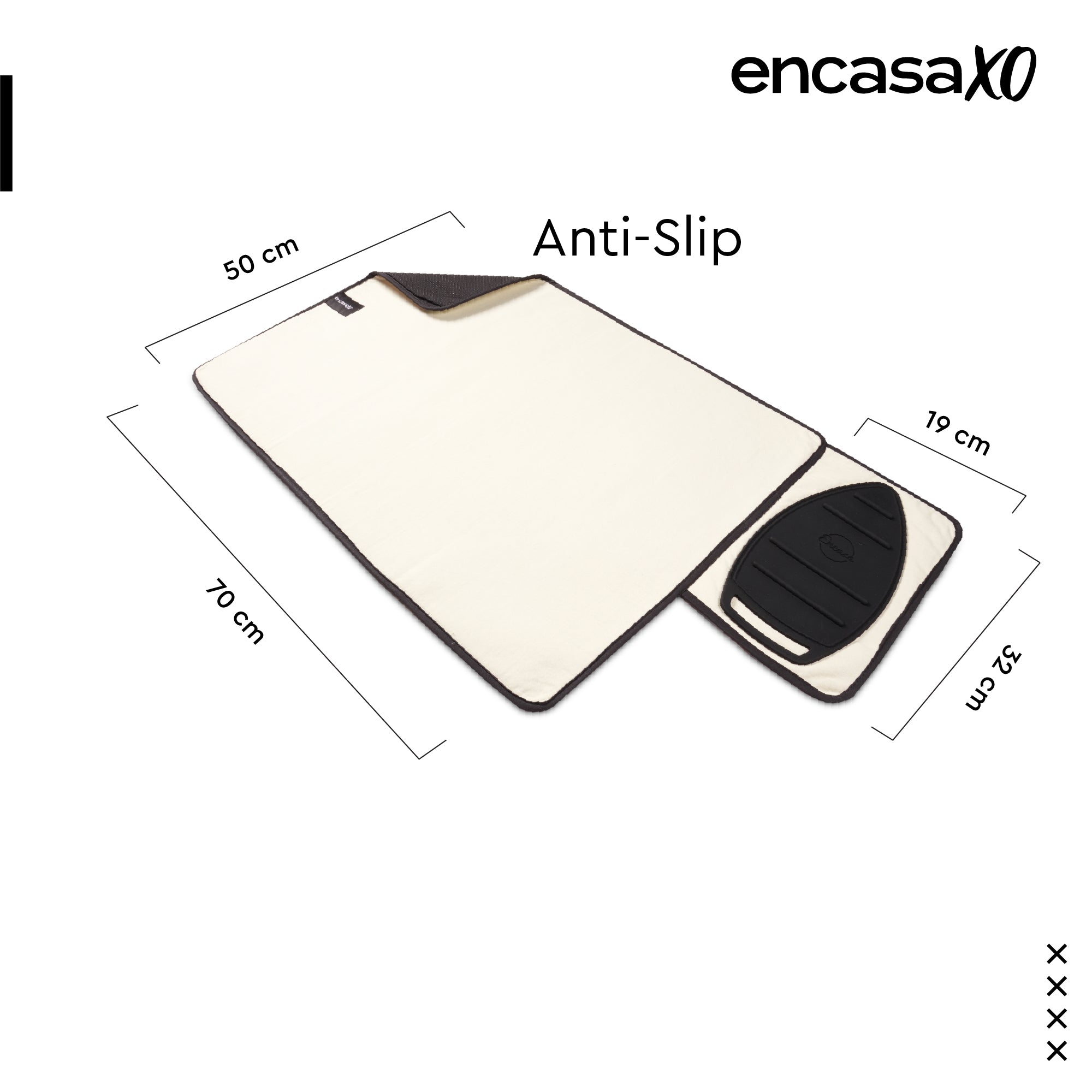 Cotton Natural Luxury Anti-Slip & Table Protector Ironing Mat (Pack of 1)
