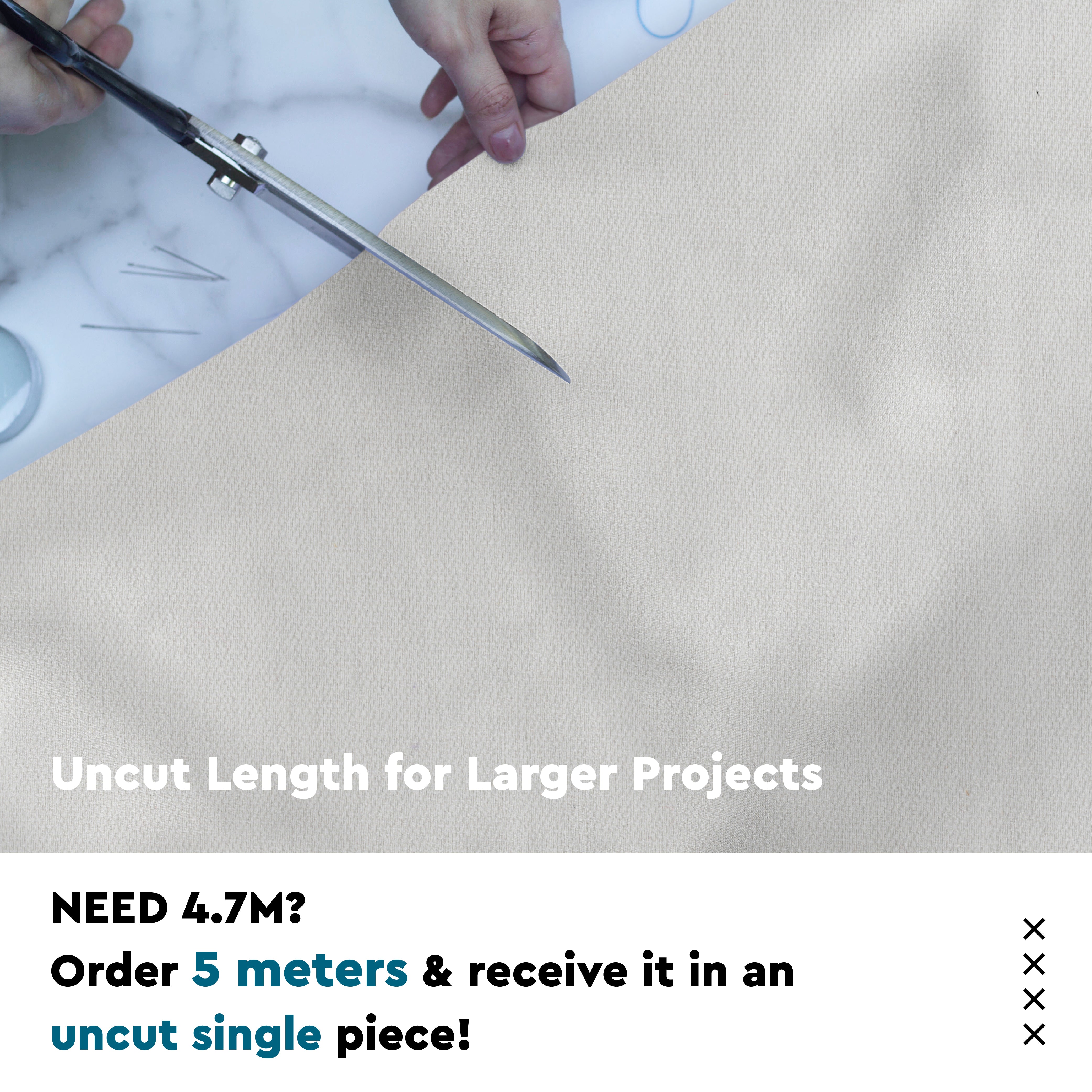 Mercerised Cotton Canvas Fabric, 100x150 cm Wide | Sold by the Metre, Cut to Length | Fabric For Cushions, Sofa Covers, Light Upholstery, Embroidery, Dress Material