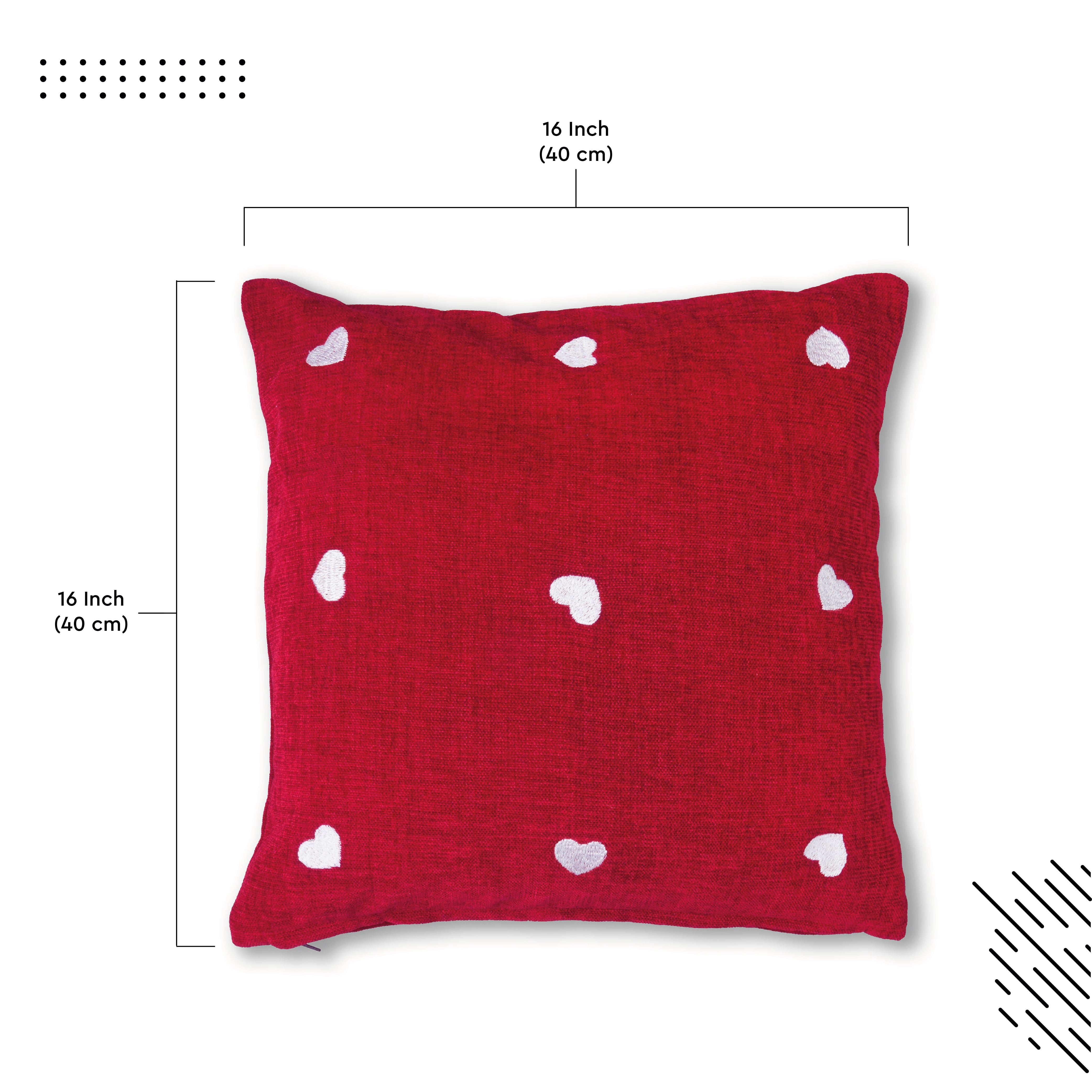 Red Heart - Natural Cushion Cover