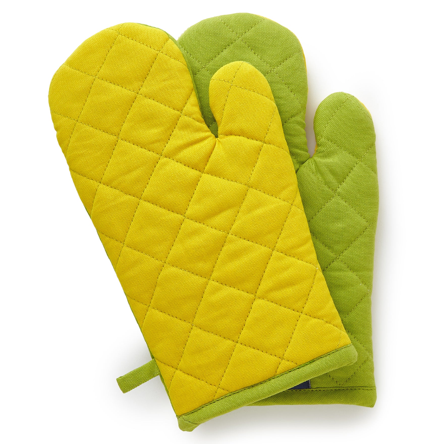 Cotton Lime Green Oven Gloves (Pack of 2)