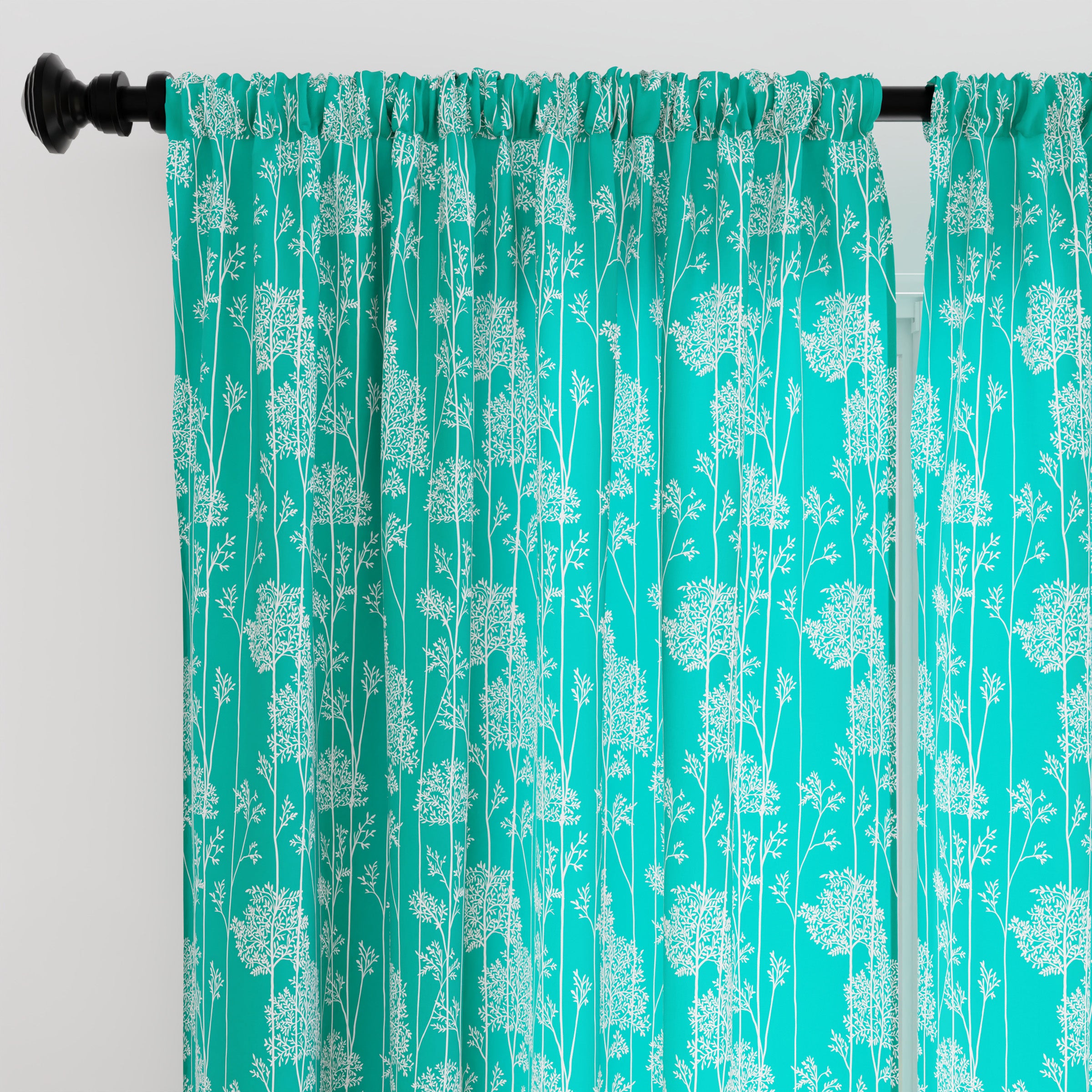 Micro Blotch Teal Curtain (Pack of 2)