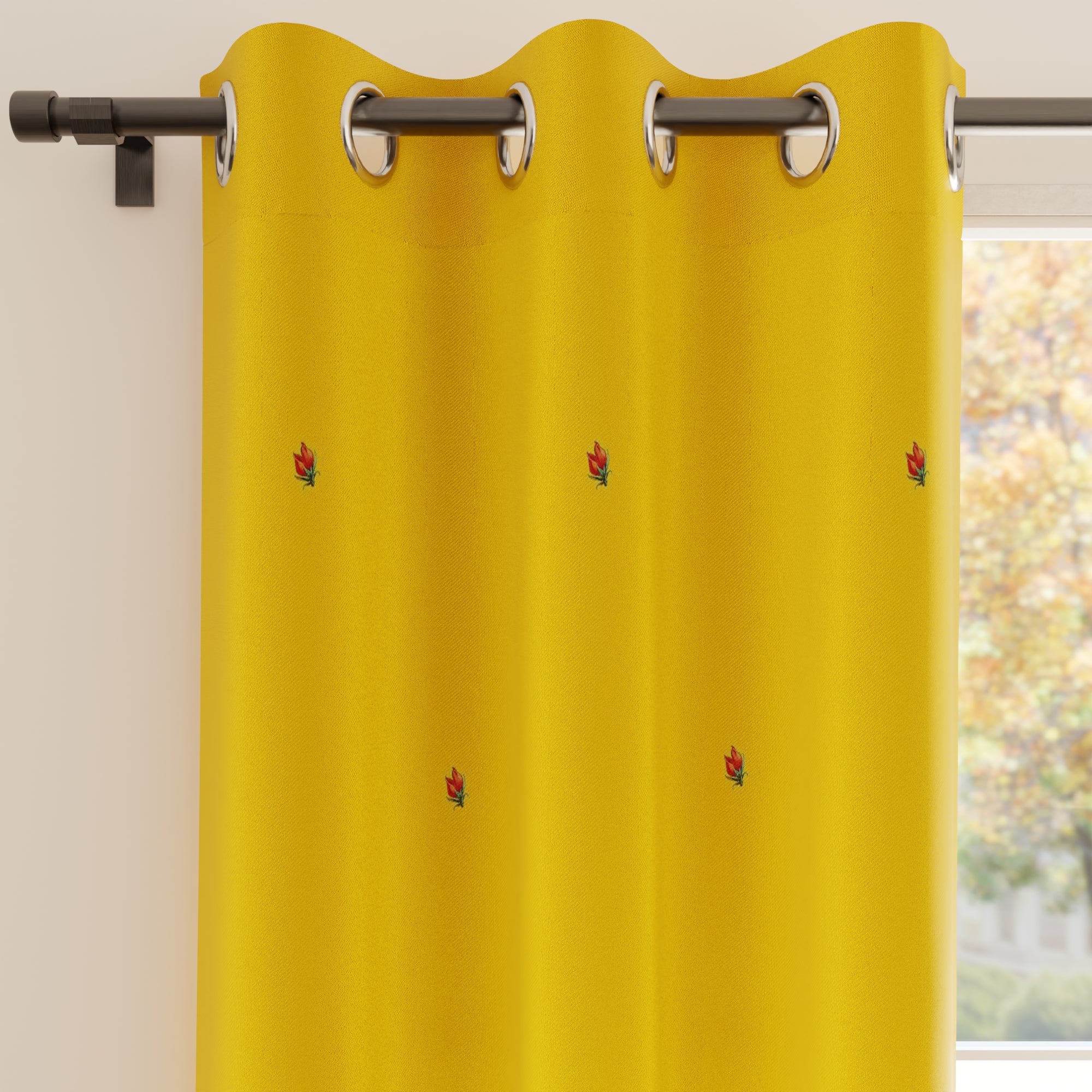 Blackout J2 Yellow Curtain (Pack of 1)