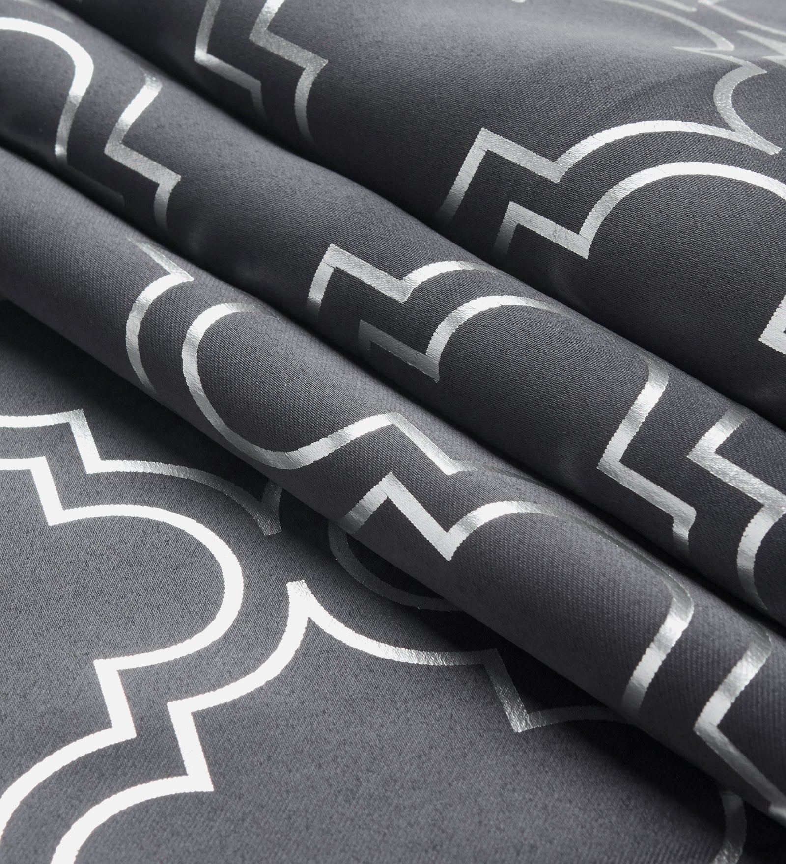 Blackout Polyester Fabric by Meter, 100x122 cm | Blocks Light, Heat & Noise, For Curtains, Cushion Covers, Door & Window Drapes - Foil Star Print