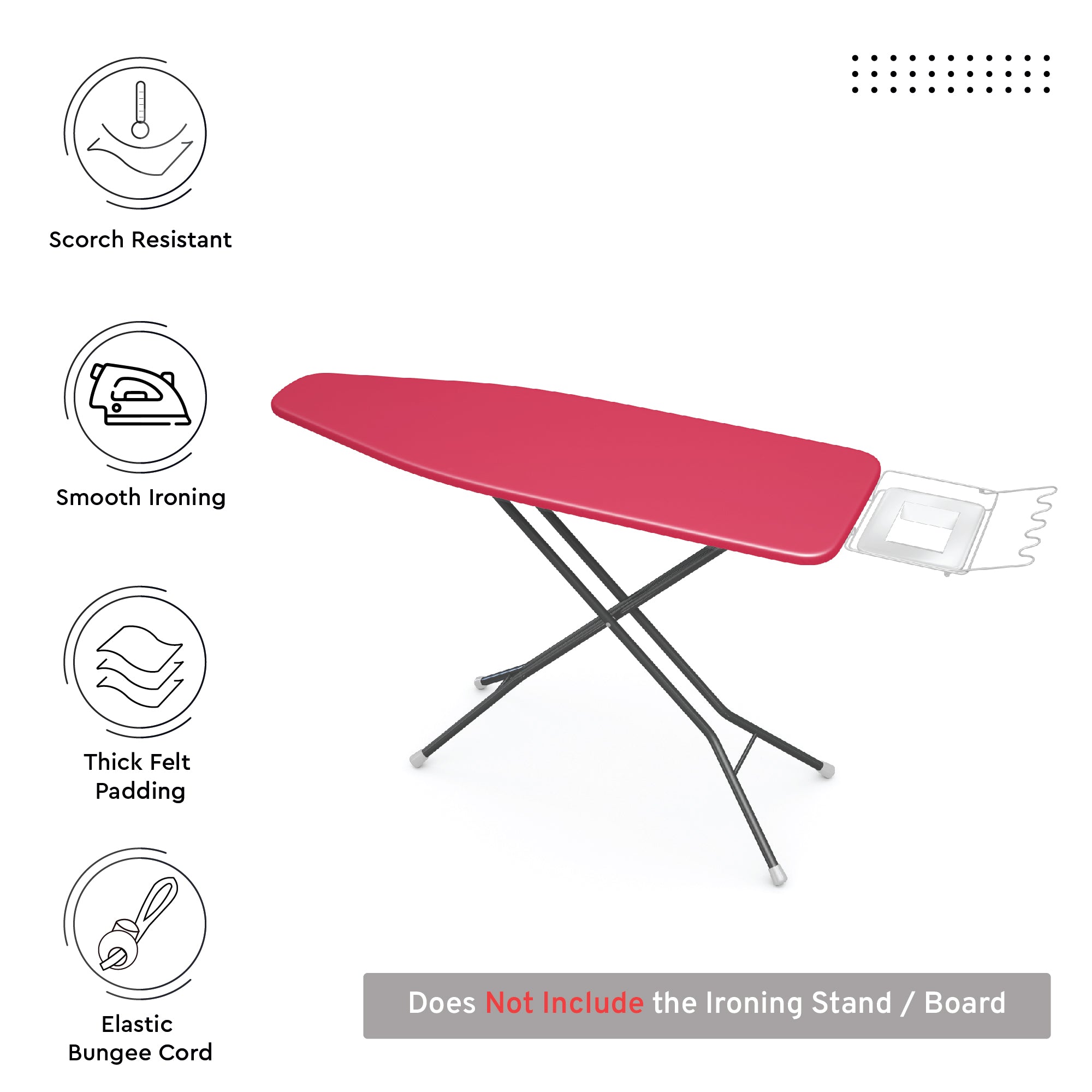 Canvas Hot Pink Ironing Board Cover