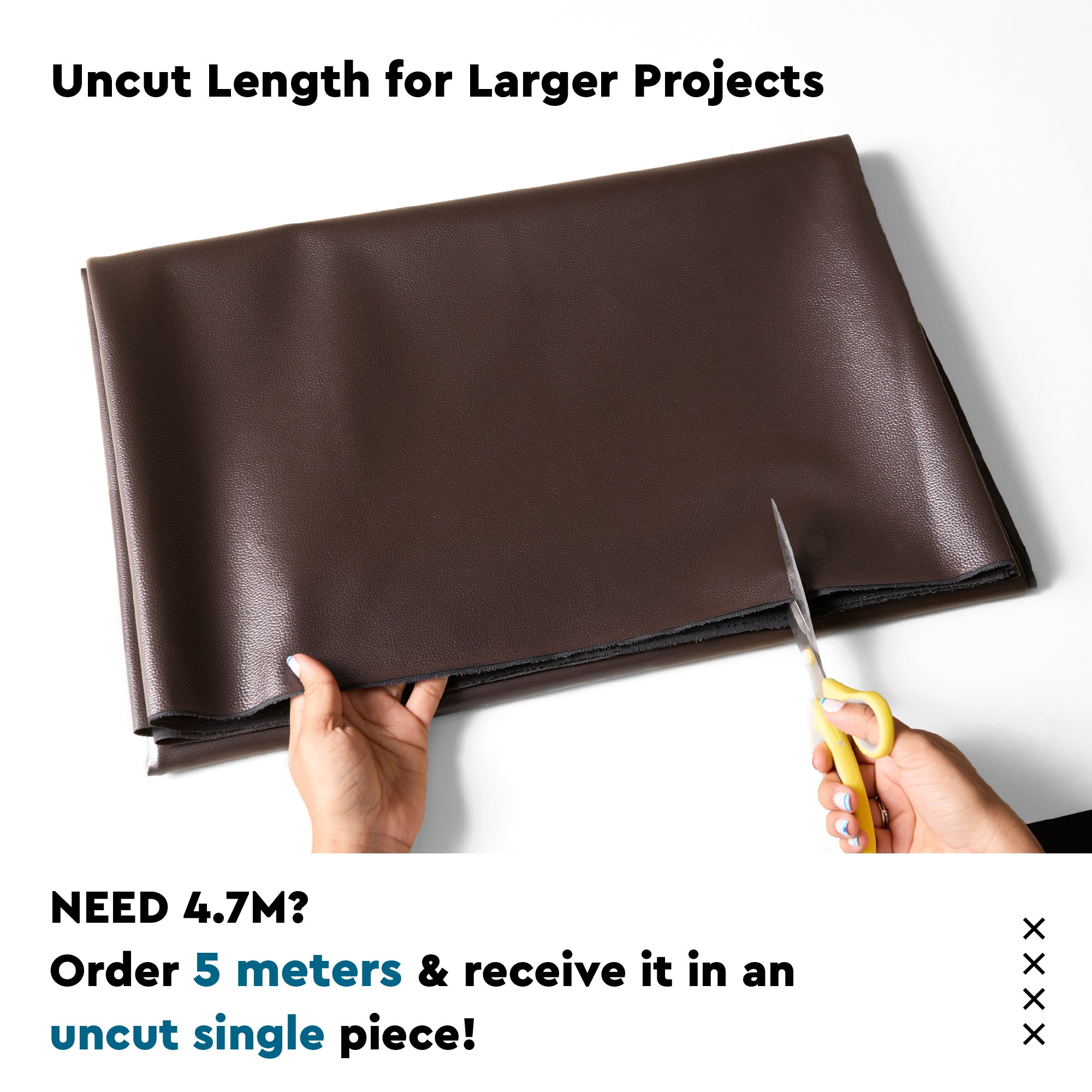 Premium Faux Leather/Rexin Fabric by The Meter 54 Inch Wide | Synthetic Leather Fabric With Soft Feel | Waterproof, Durable | Ideal for Sofa Covers, DIY & Upholstery