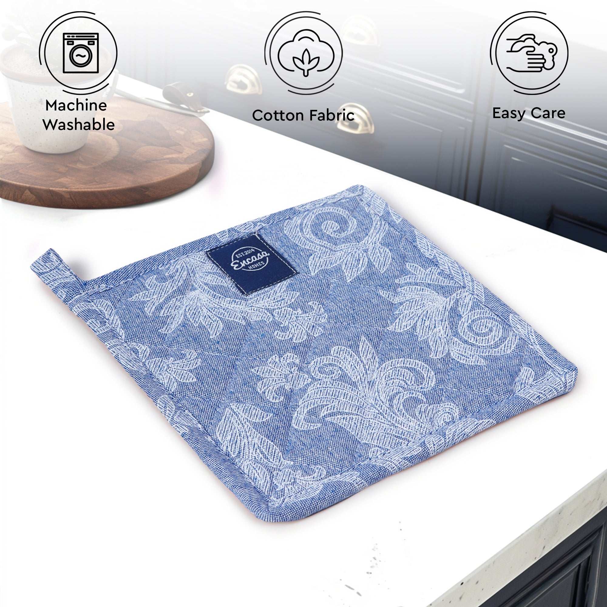 Cotton Blue Potholder (Pack of 2)