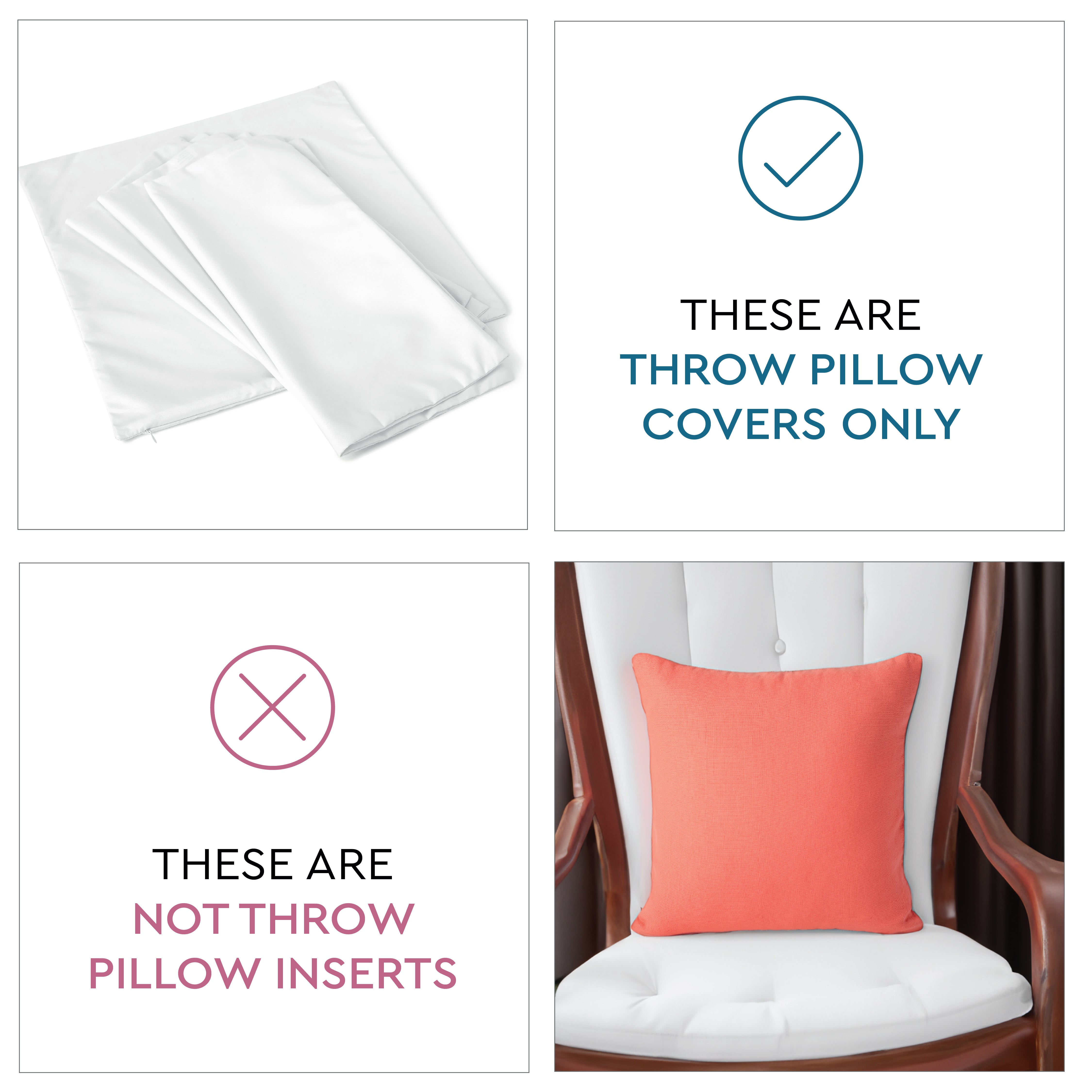 Cotton Egg Blue+Coral Cushion Cover (Pack of 2)