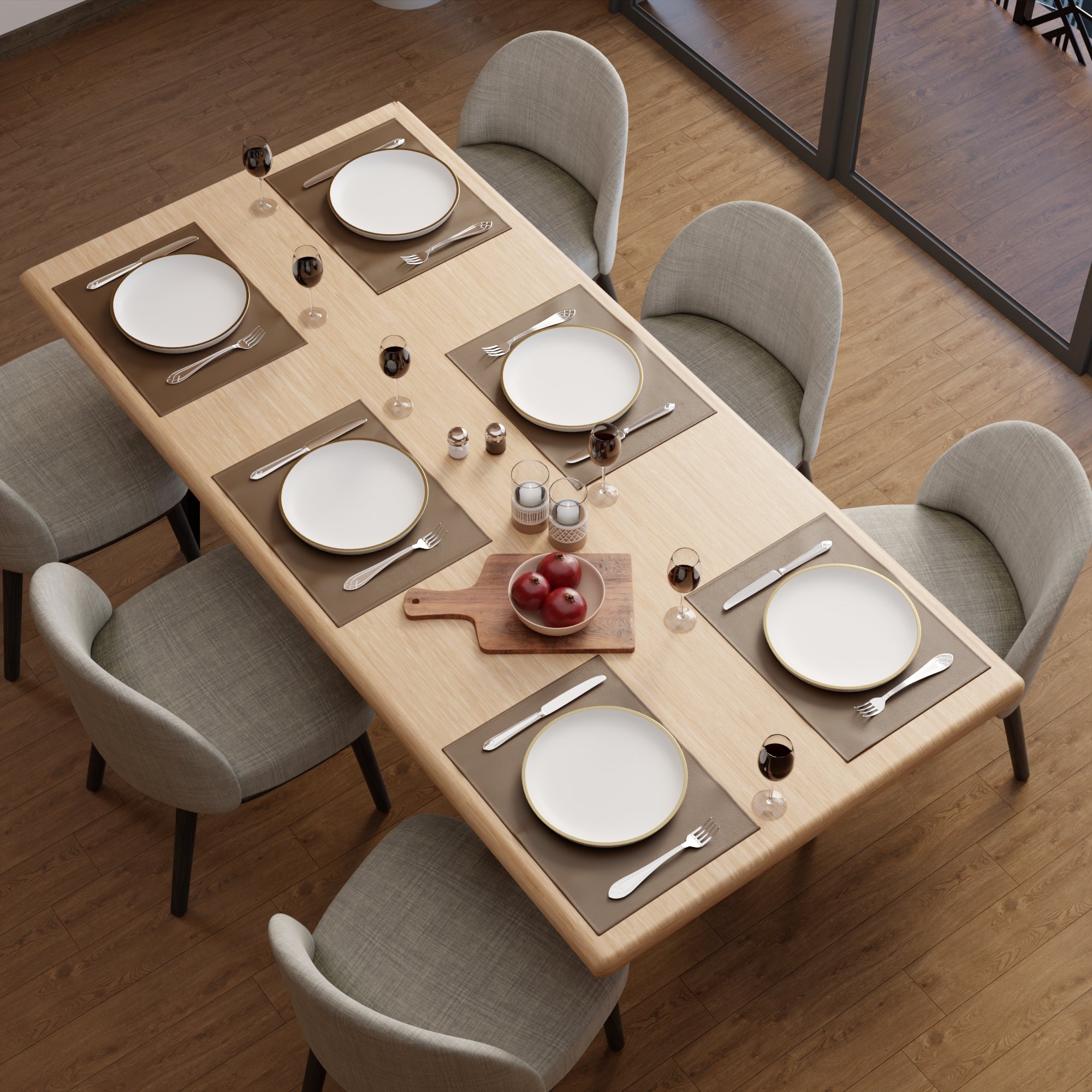 Faux Leather Dark Brown Placemat