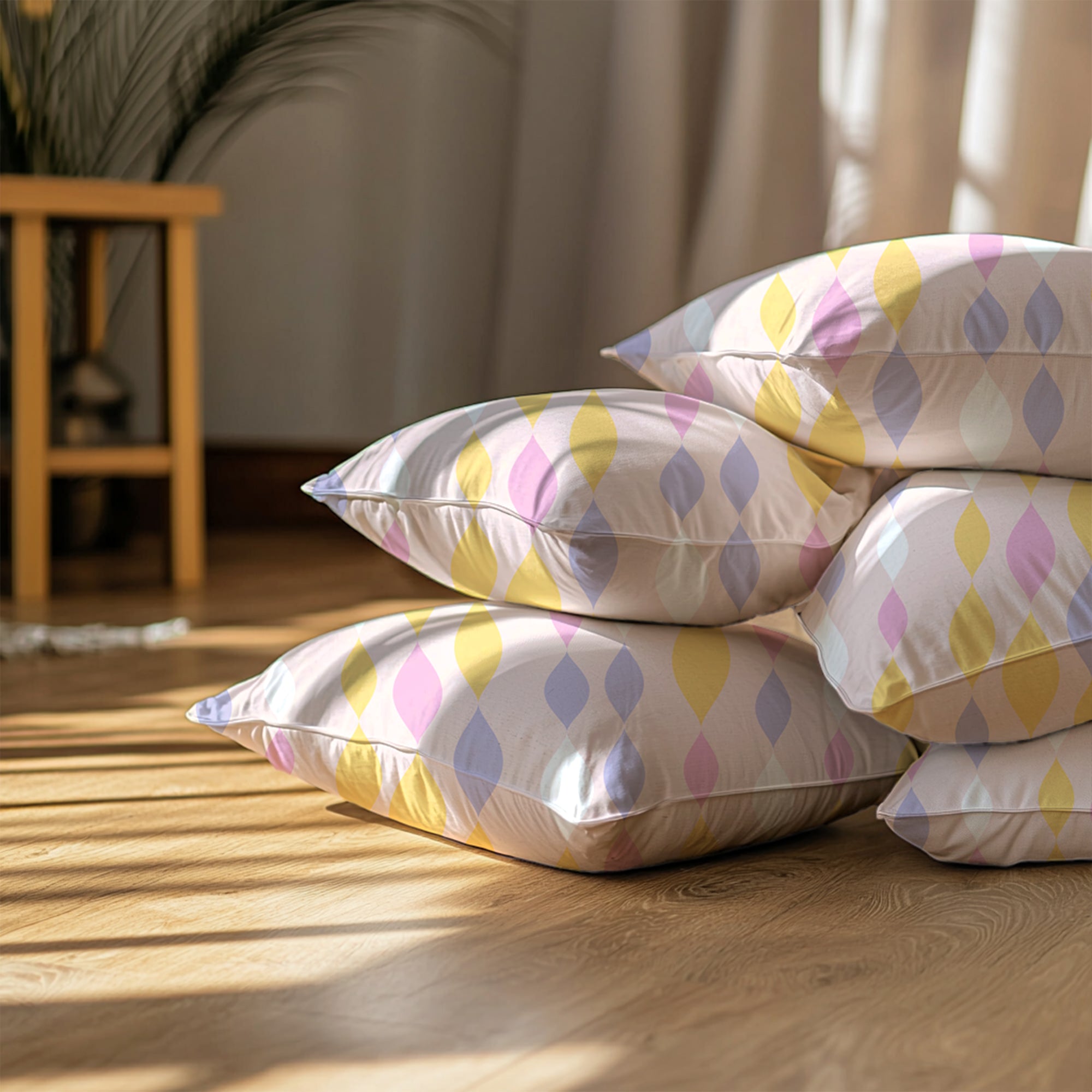 Micro Teardrops Pink Cushion Cover