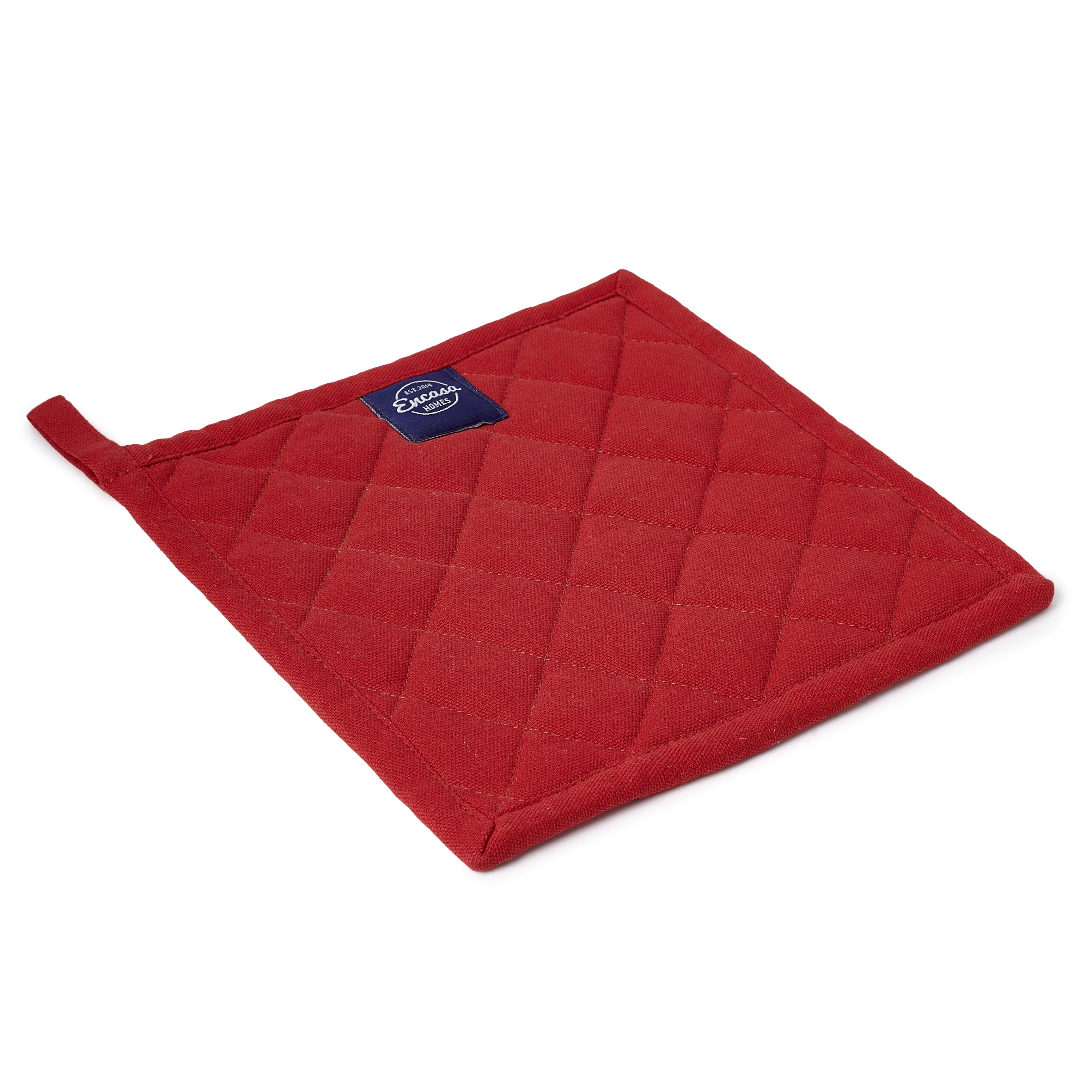 Yarn Dyed Cotton Red Potholder (Pack of 4)