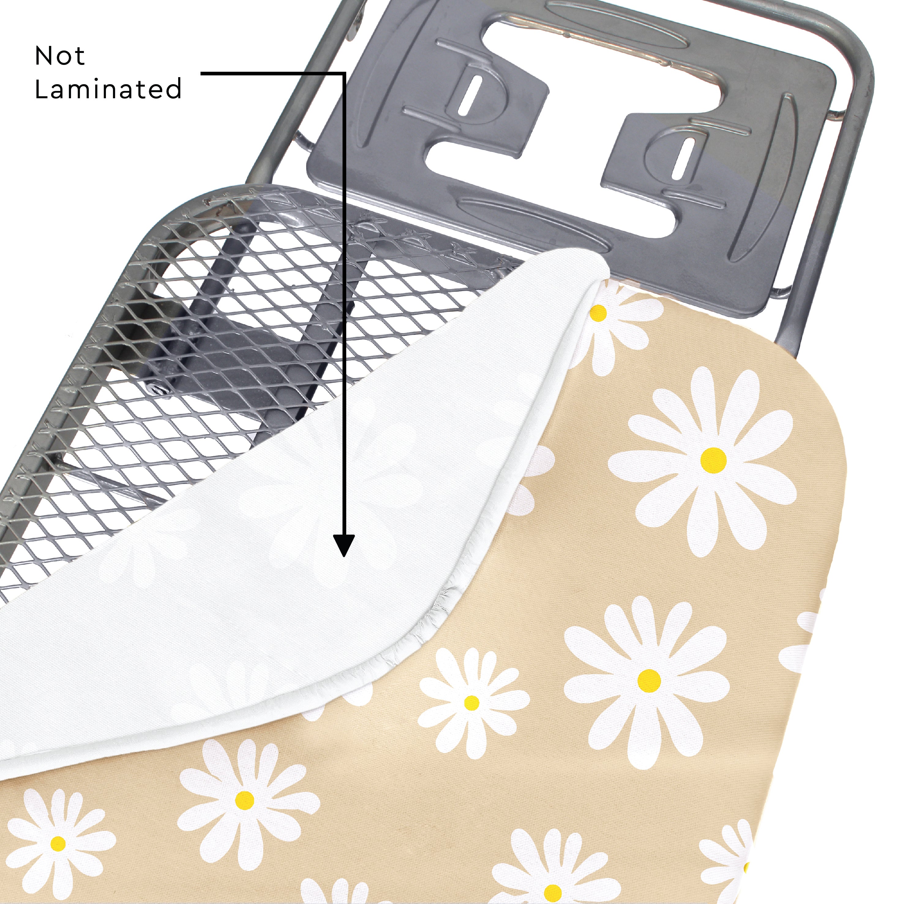 20s Sheeting Daisy Beige Ironing Board Cover (Pack of 1)
