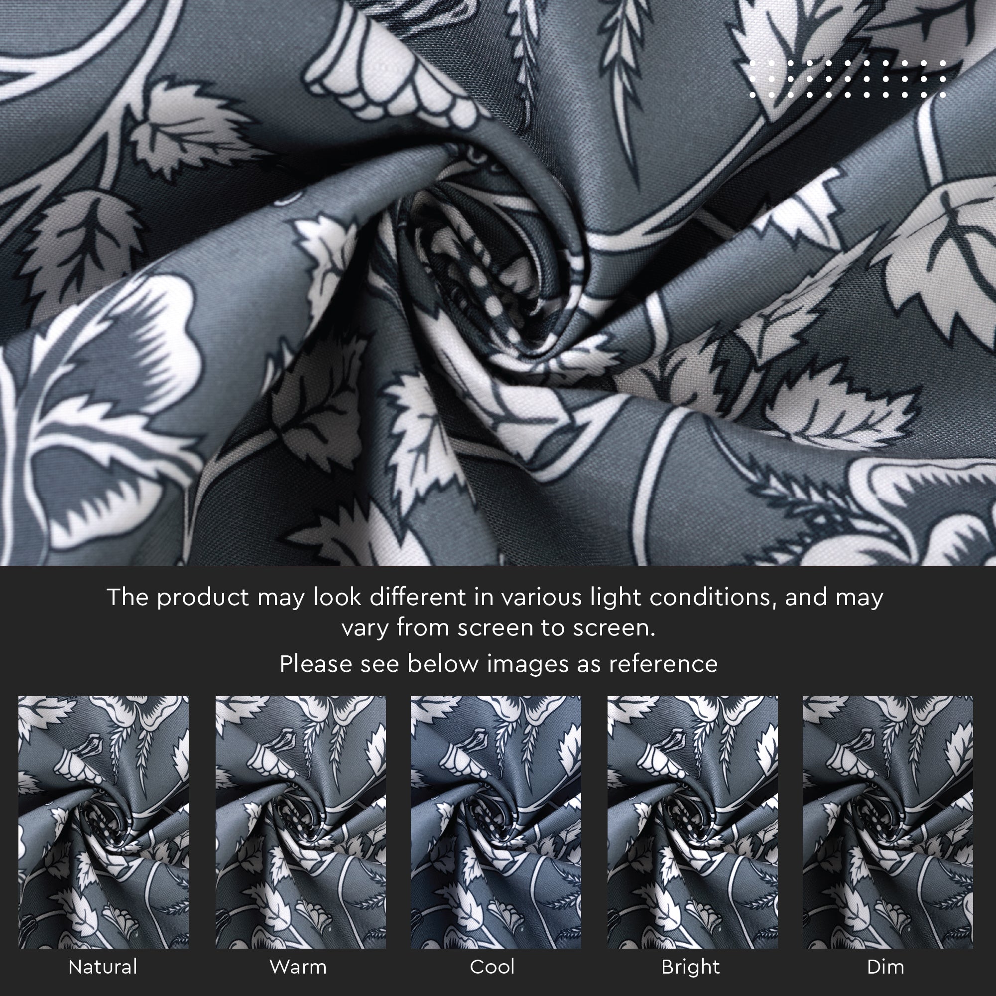 Polyester French Grey Printed Table Cloth (Pack of 1)