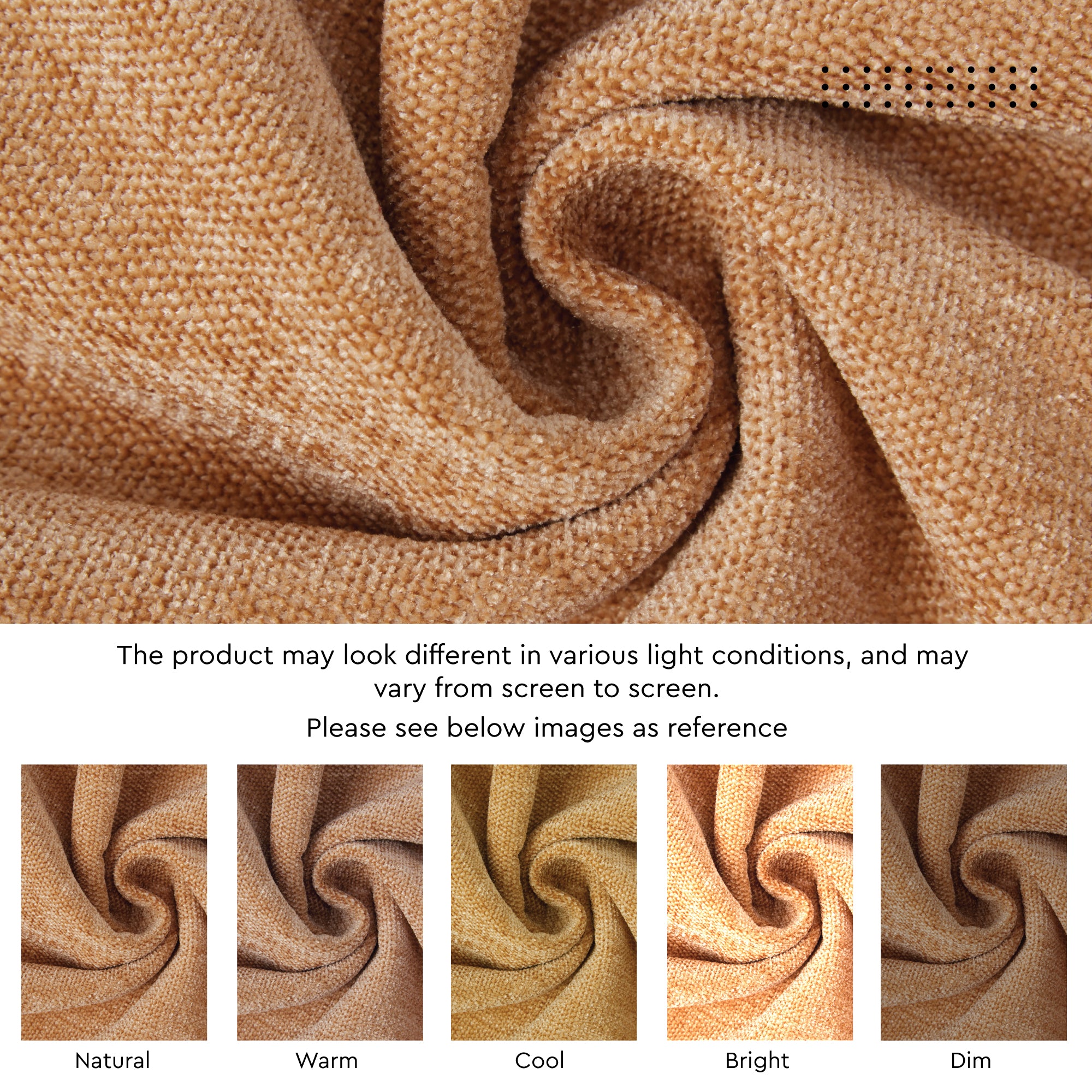 Chenille Peach Table Runner