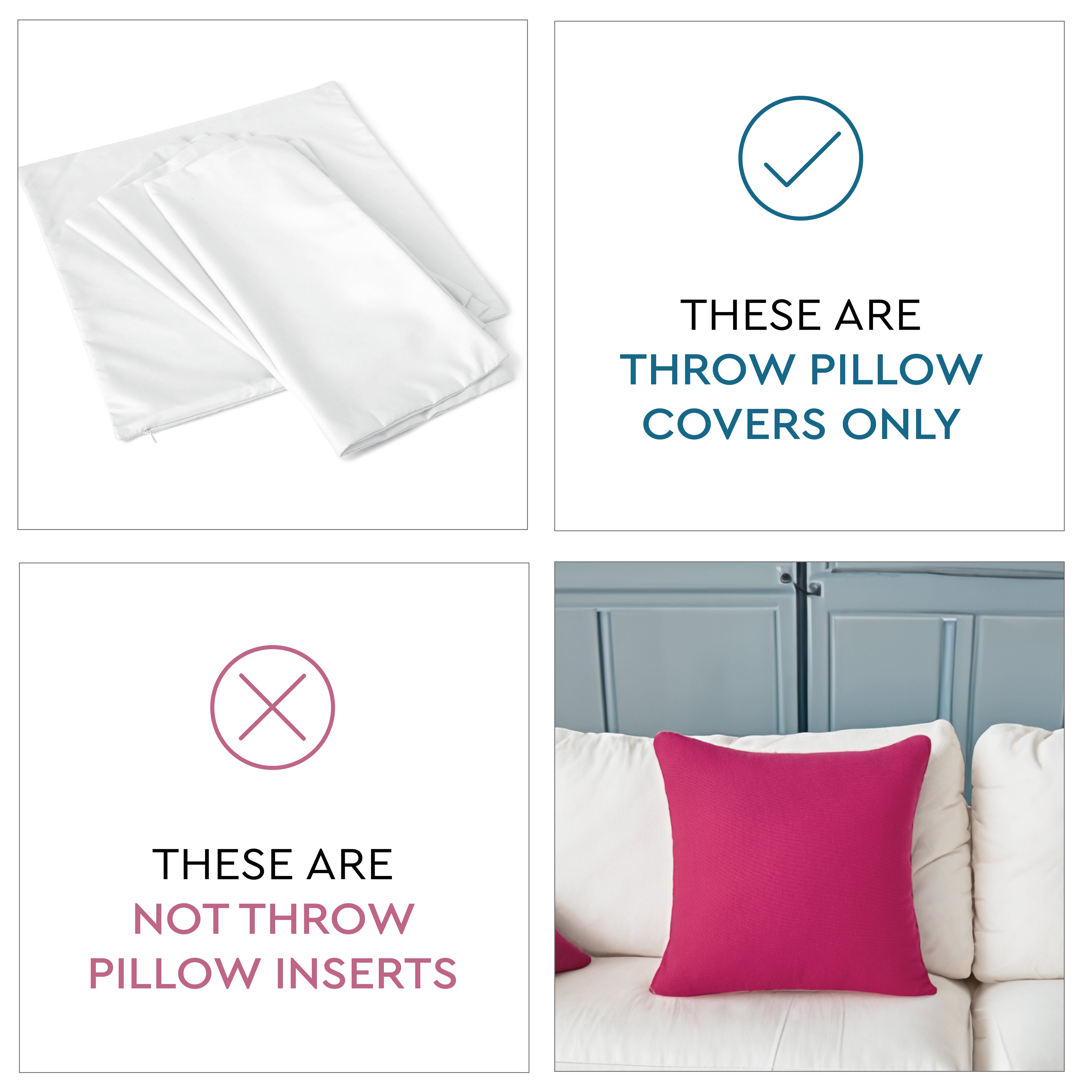 Cotton Hot Pink +Natural Cushion Cover (Pack of 2)