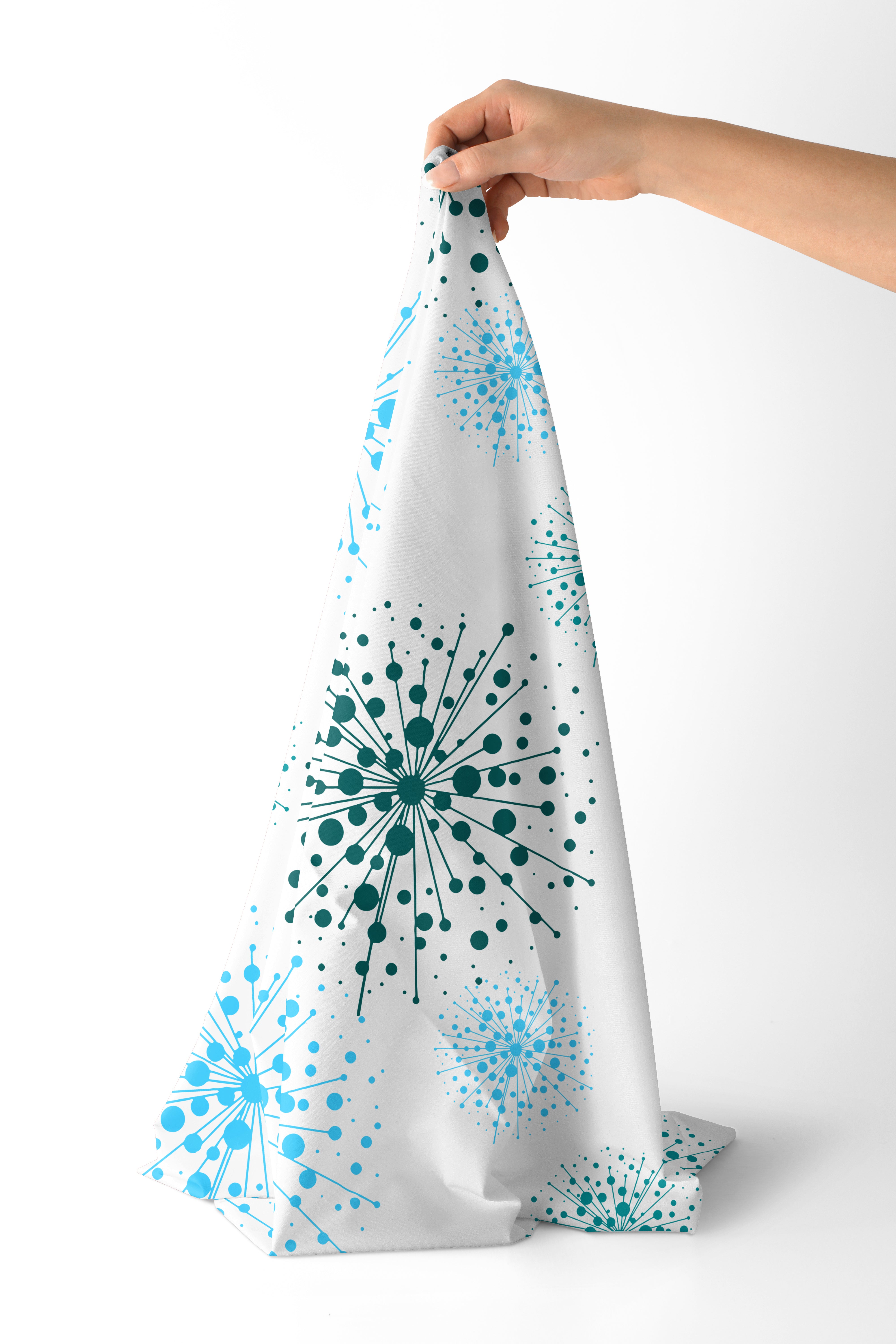 Polyester Printed Blowball Fabric (Pack of 1)