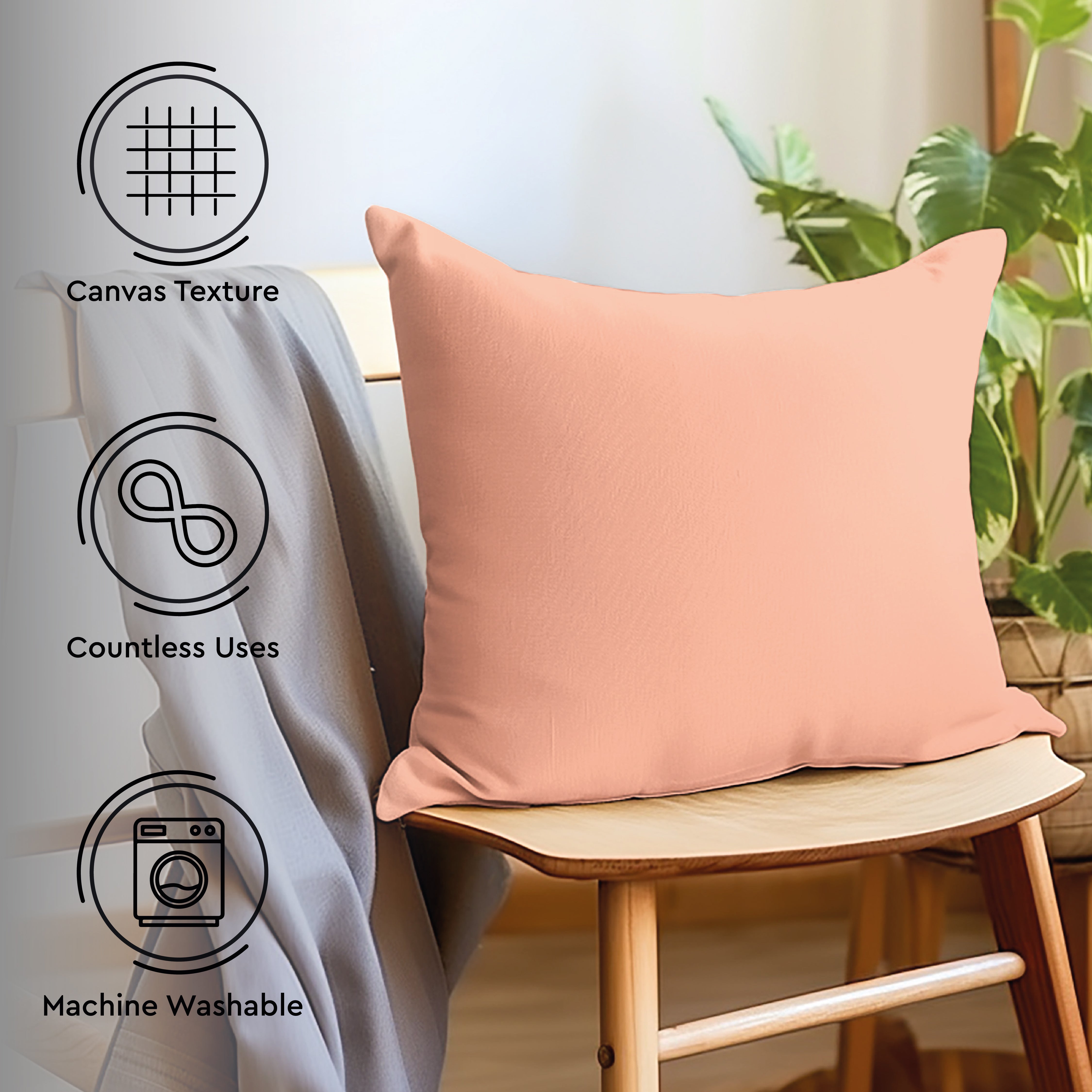 Cotton Canvas Cushion Cover