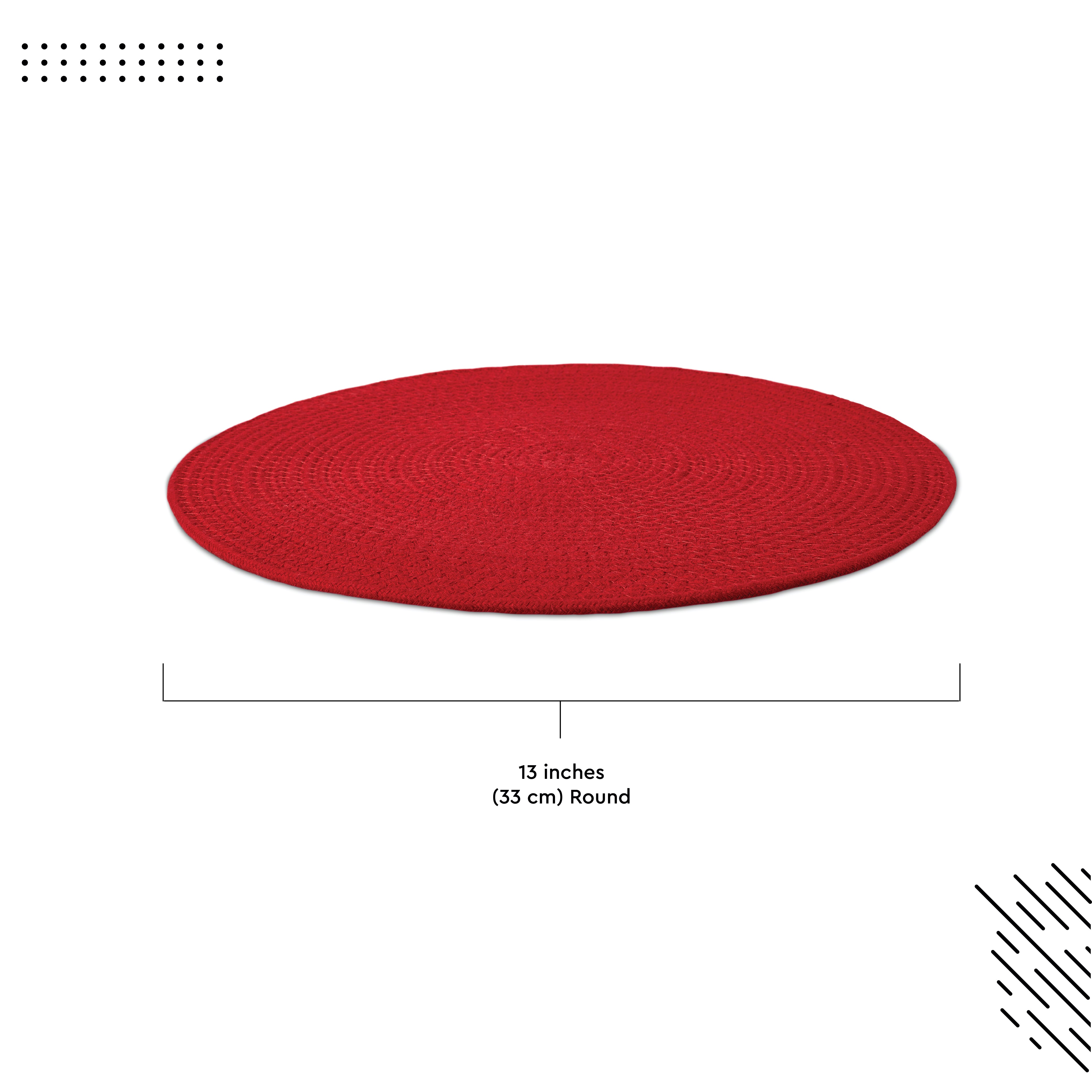 Cotton Red Placemat (Pack of 2)