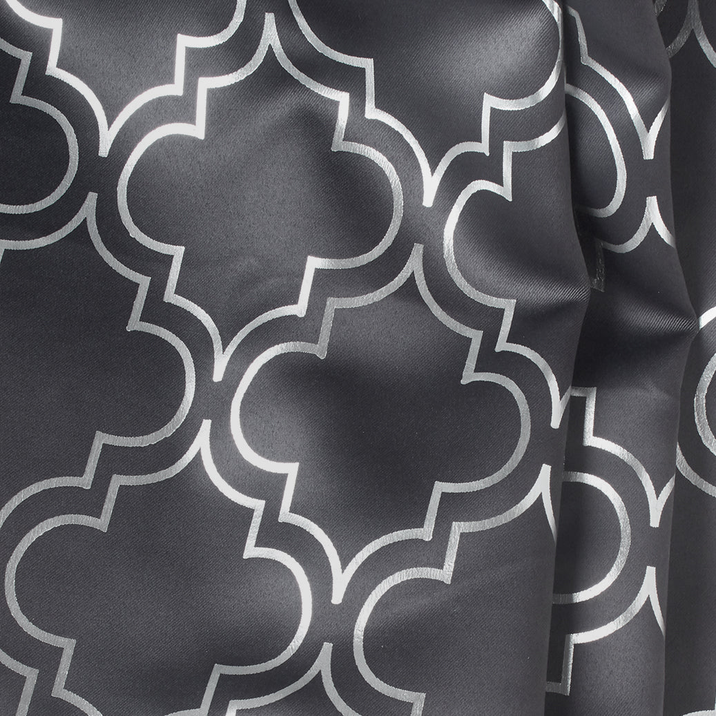 Blackout Polyester Fabric by Meter, 100x122 cm | Blocks Light, Heat & Noise, For Curtains, Cushion Covers, Door & Window Drapes - Foil Star Print