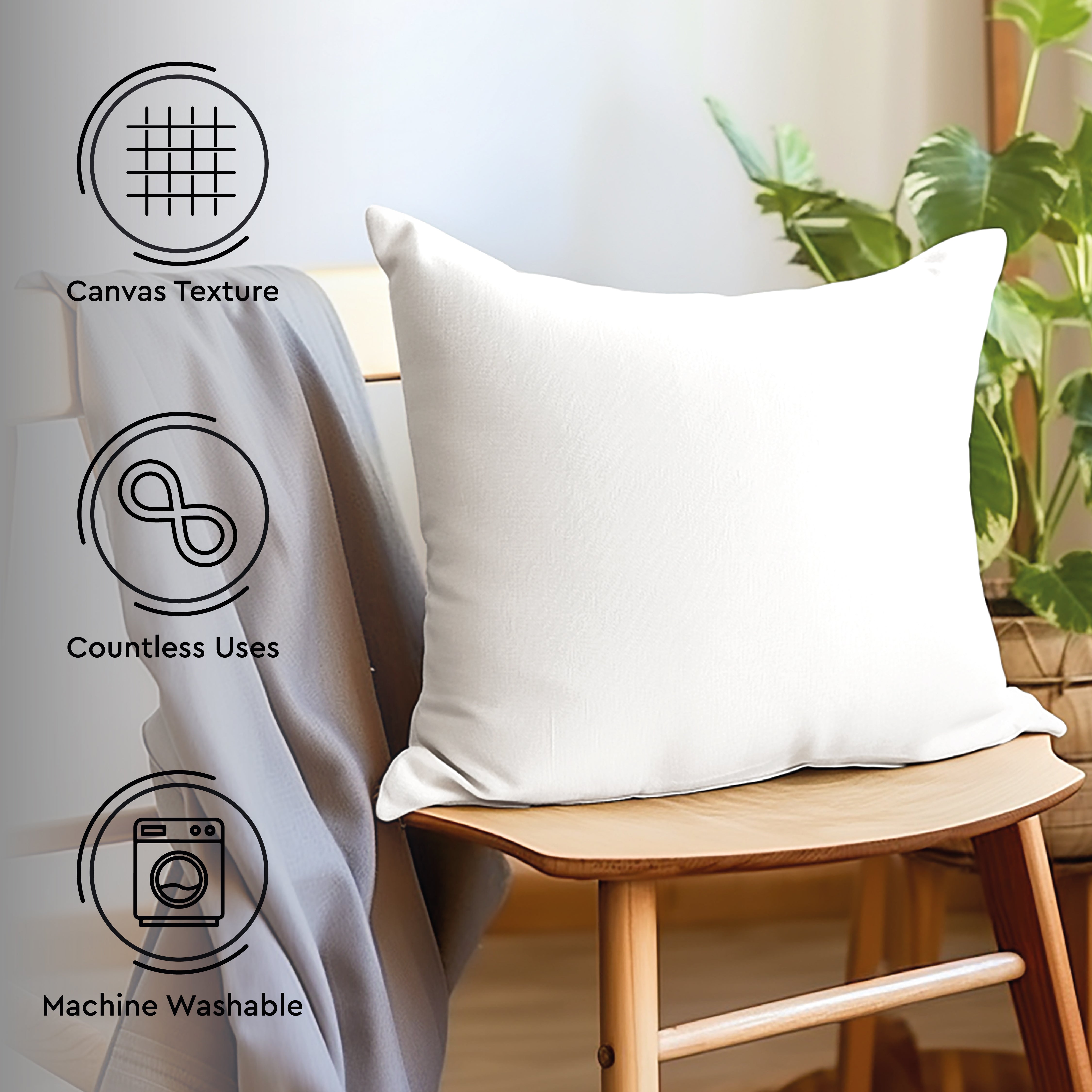 Cotton Canvas Cushion Cover