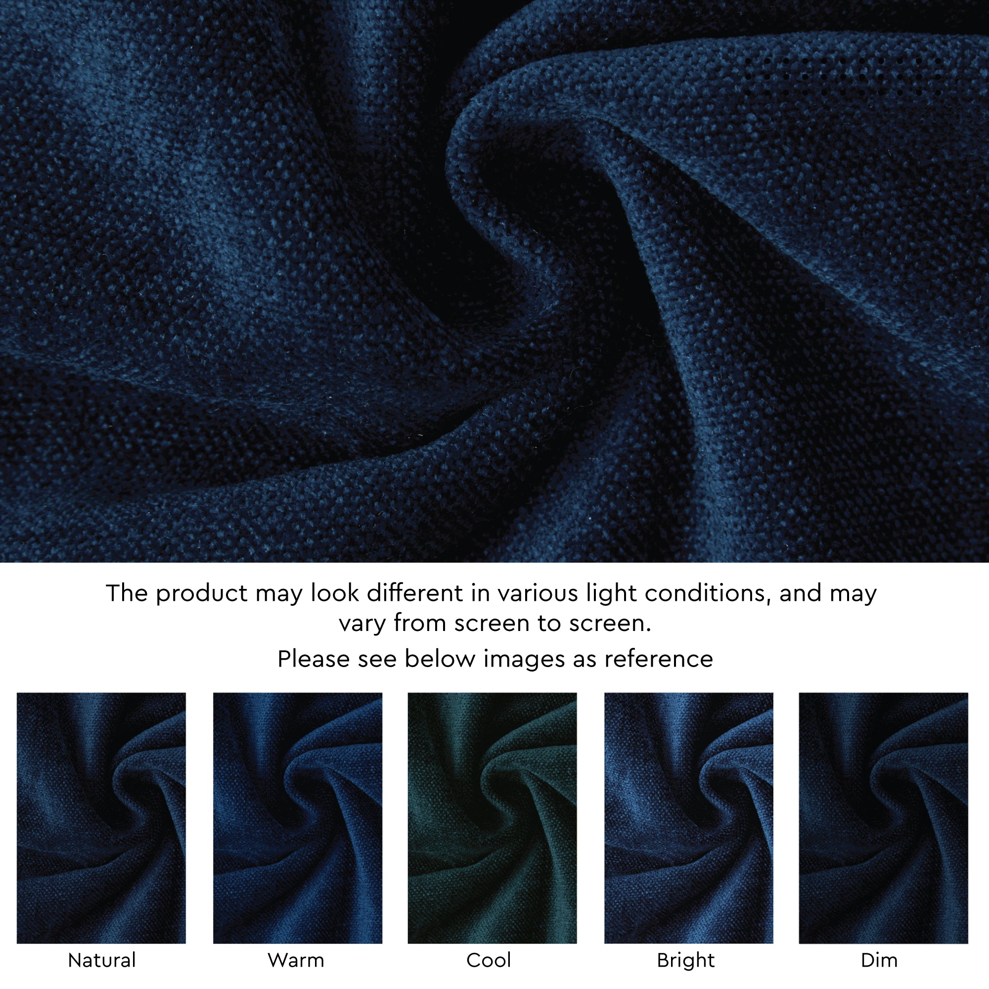 Chenille Navy Blue Table Runner