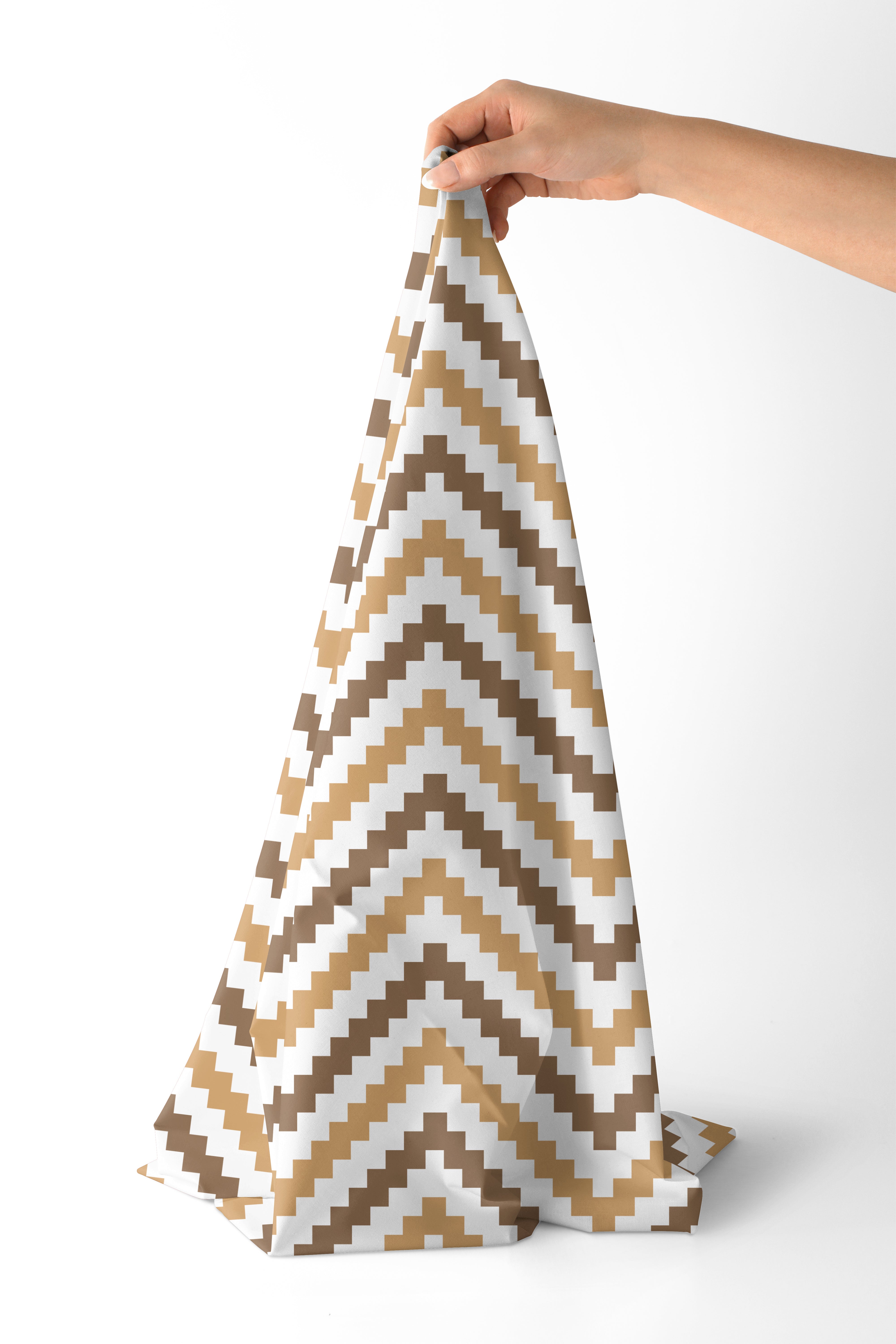 Polyester Printed Chevron Fabric (Pack of 1)