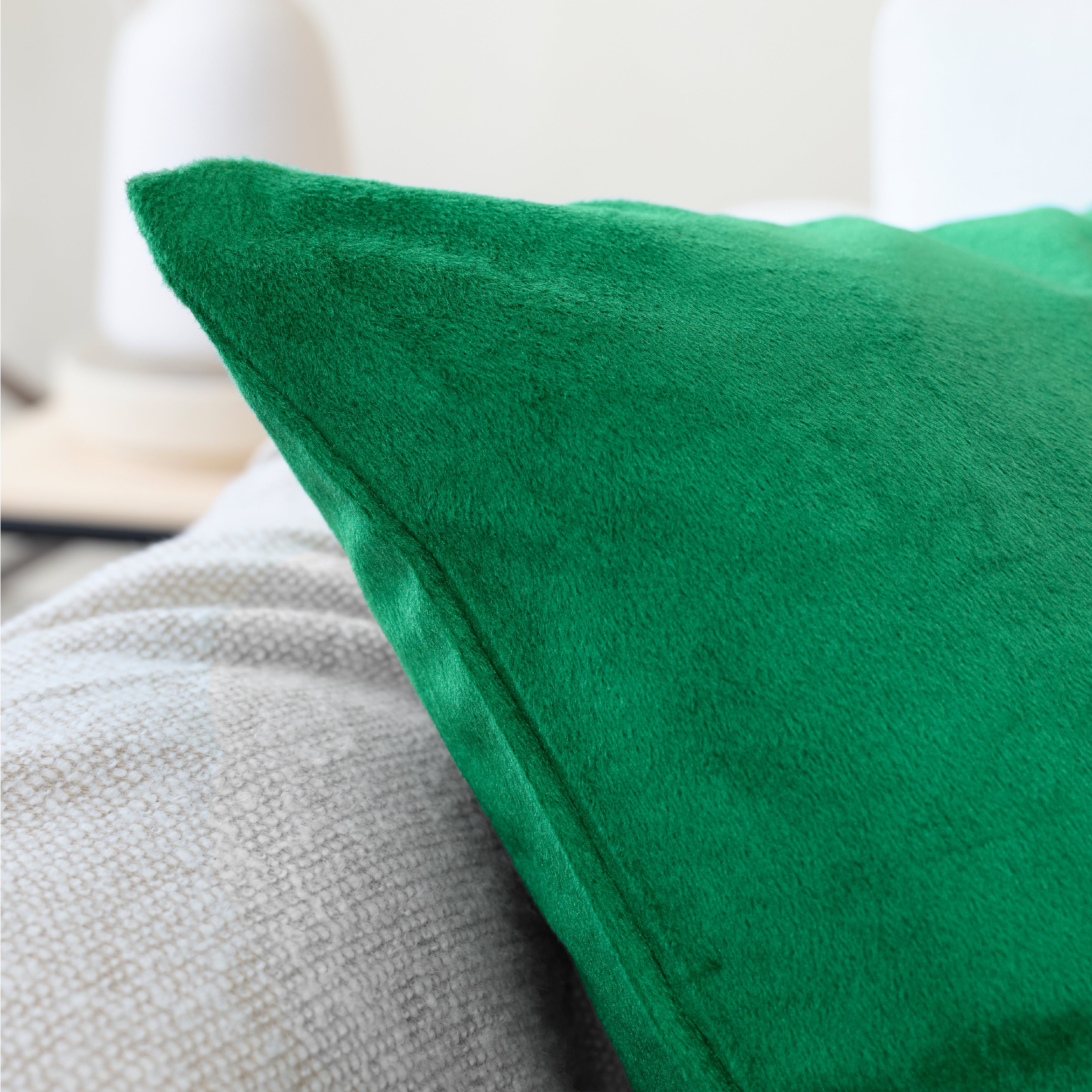 Velvet Green Cushion Cover (Pack of 2)