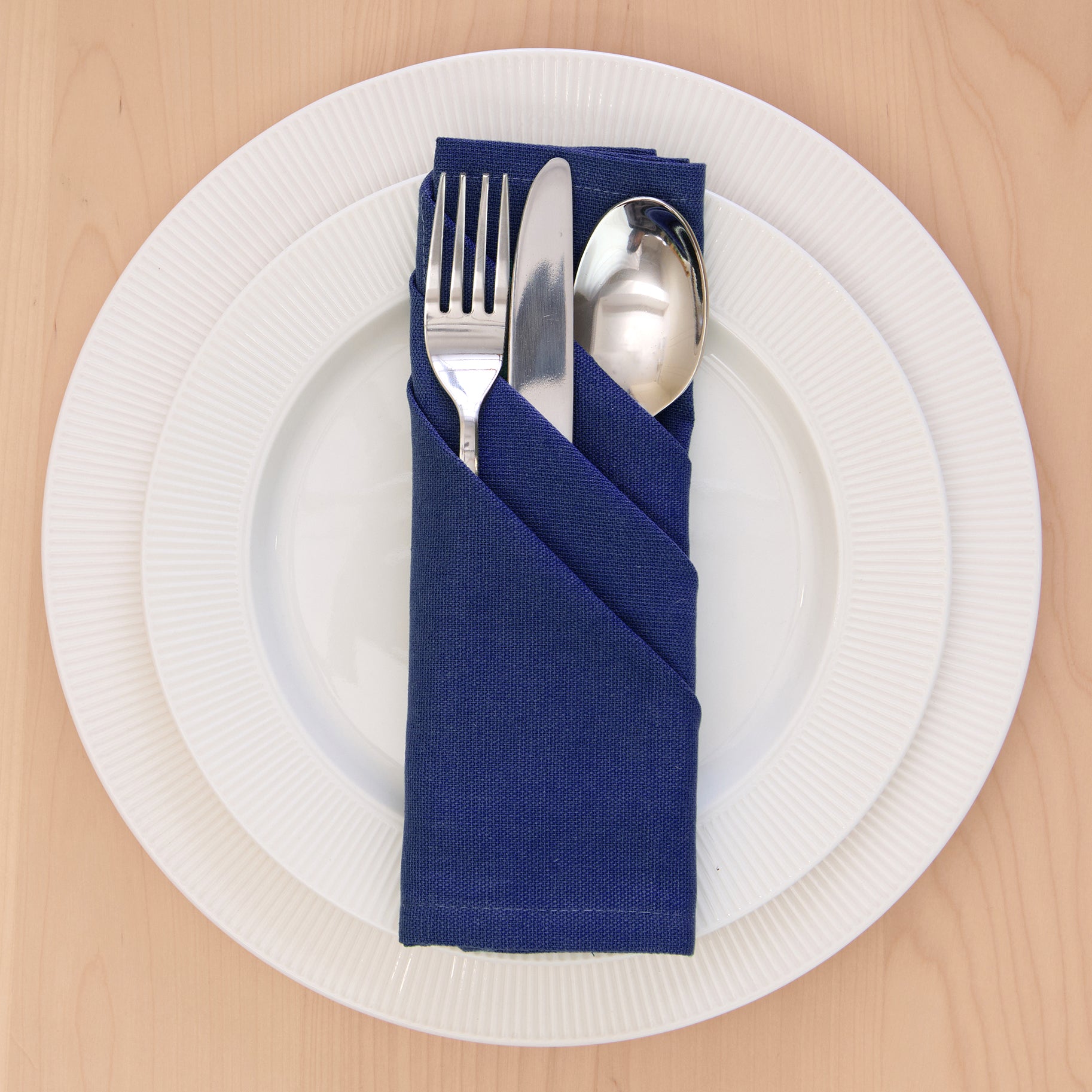 Cotton Scotch Blue Table Napkin (Pack of 4)