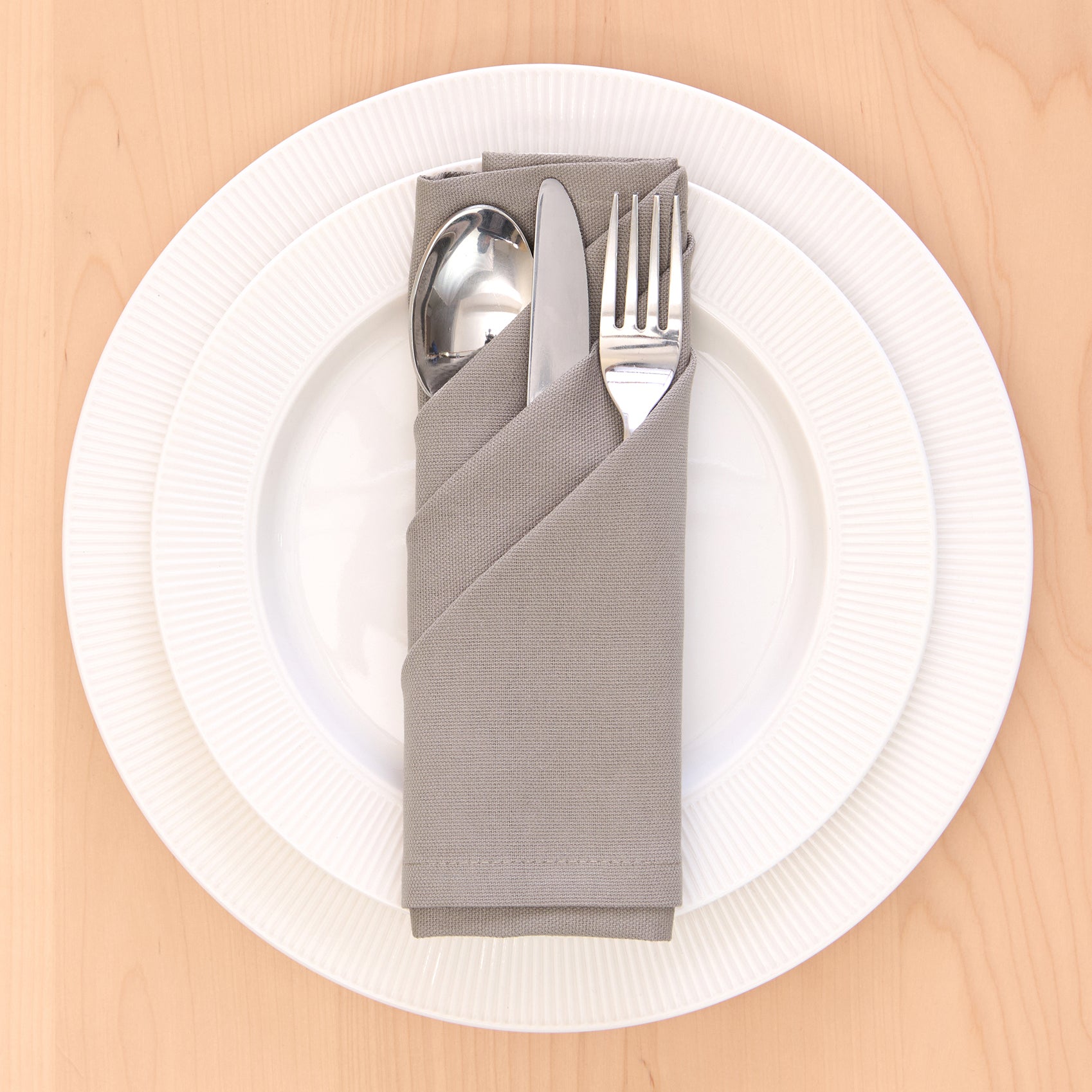 Cotton Beige Table Napkins (Pack of 6)