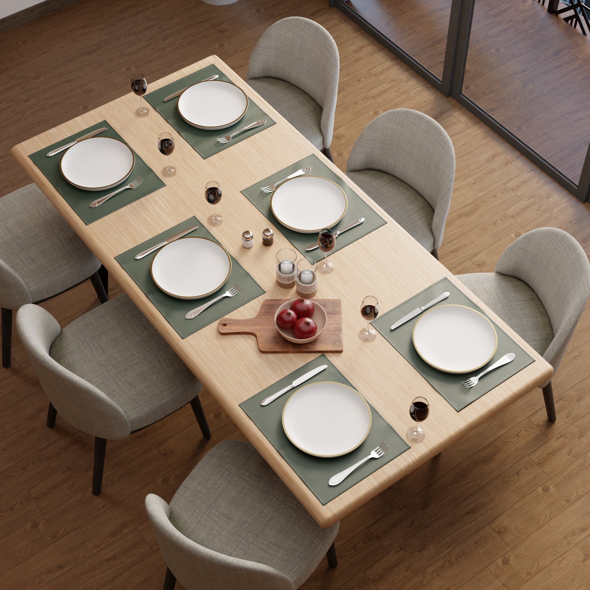 PU Leather Green Placemat