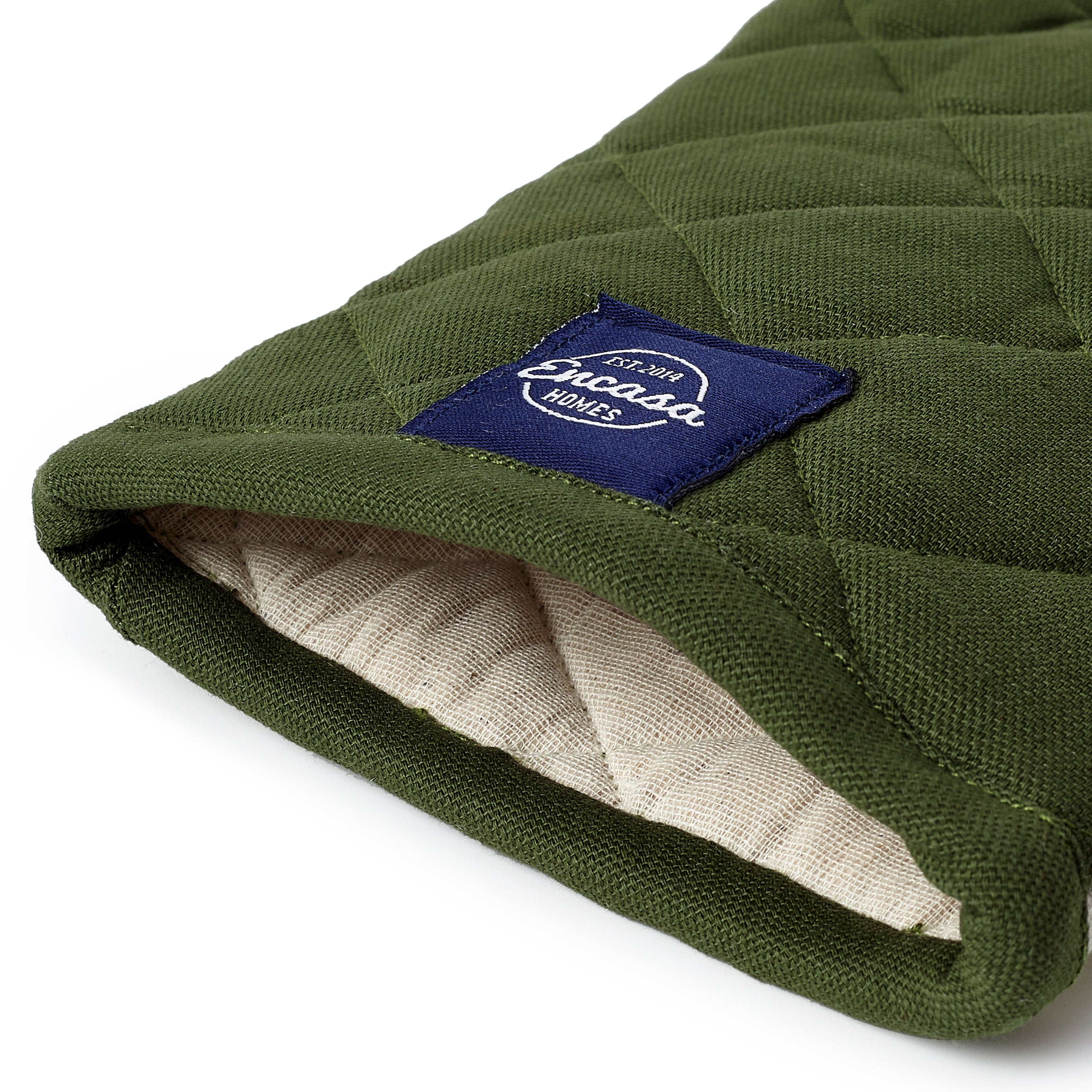 Cotton Leaf Green Oven Gloves (Pack of 2)